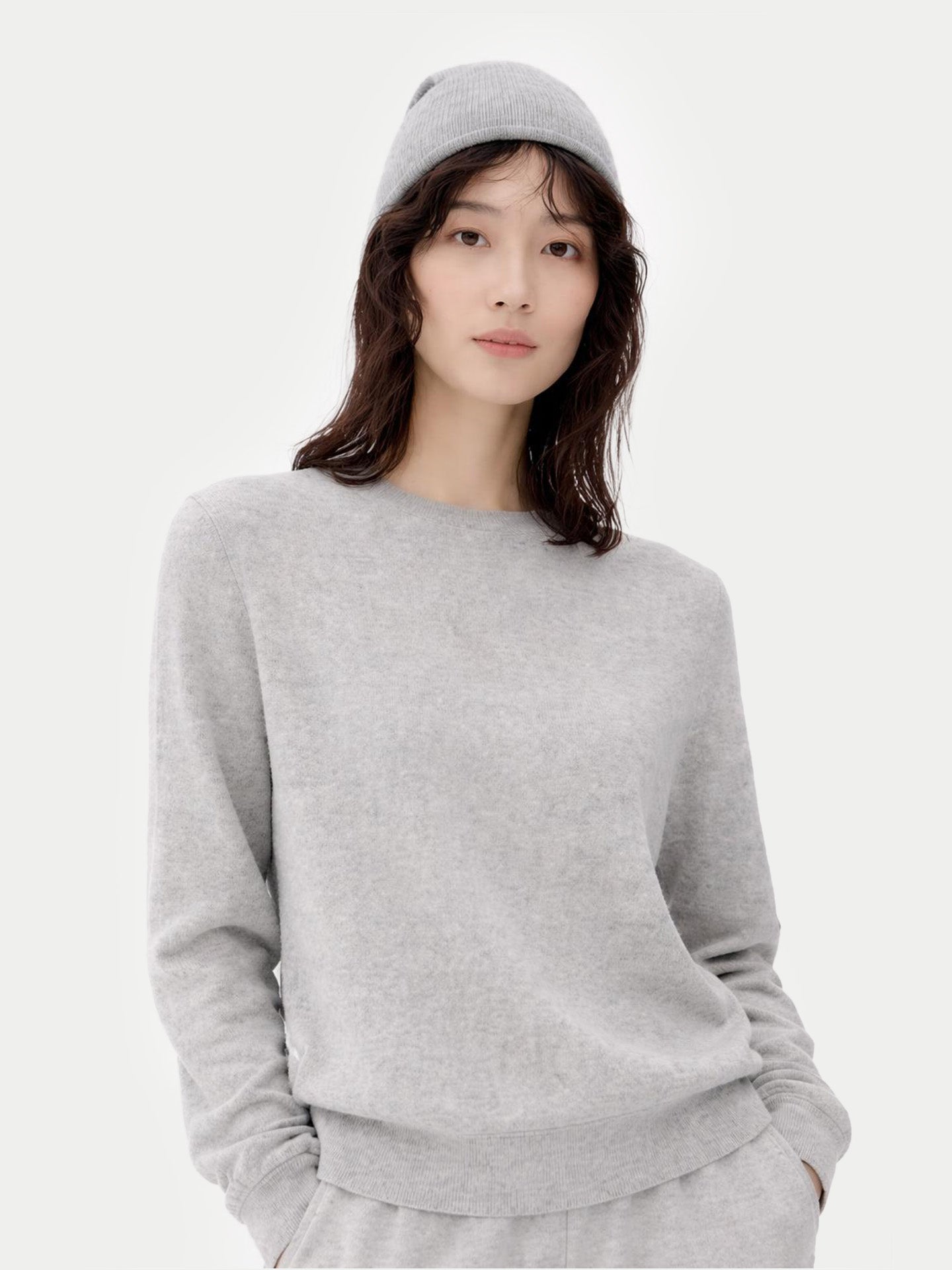 € 99 Cashmere Hat & Sweater Set Vapor Blue - Gobi Cashmere