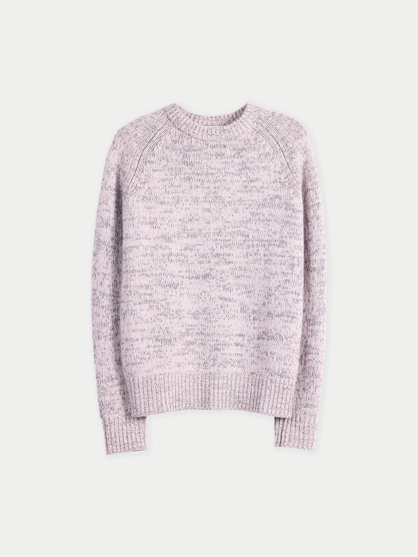 Unisex Mouline Cashmere Sweater Rosewater - Gobi Cashmere