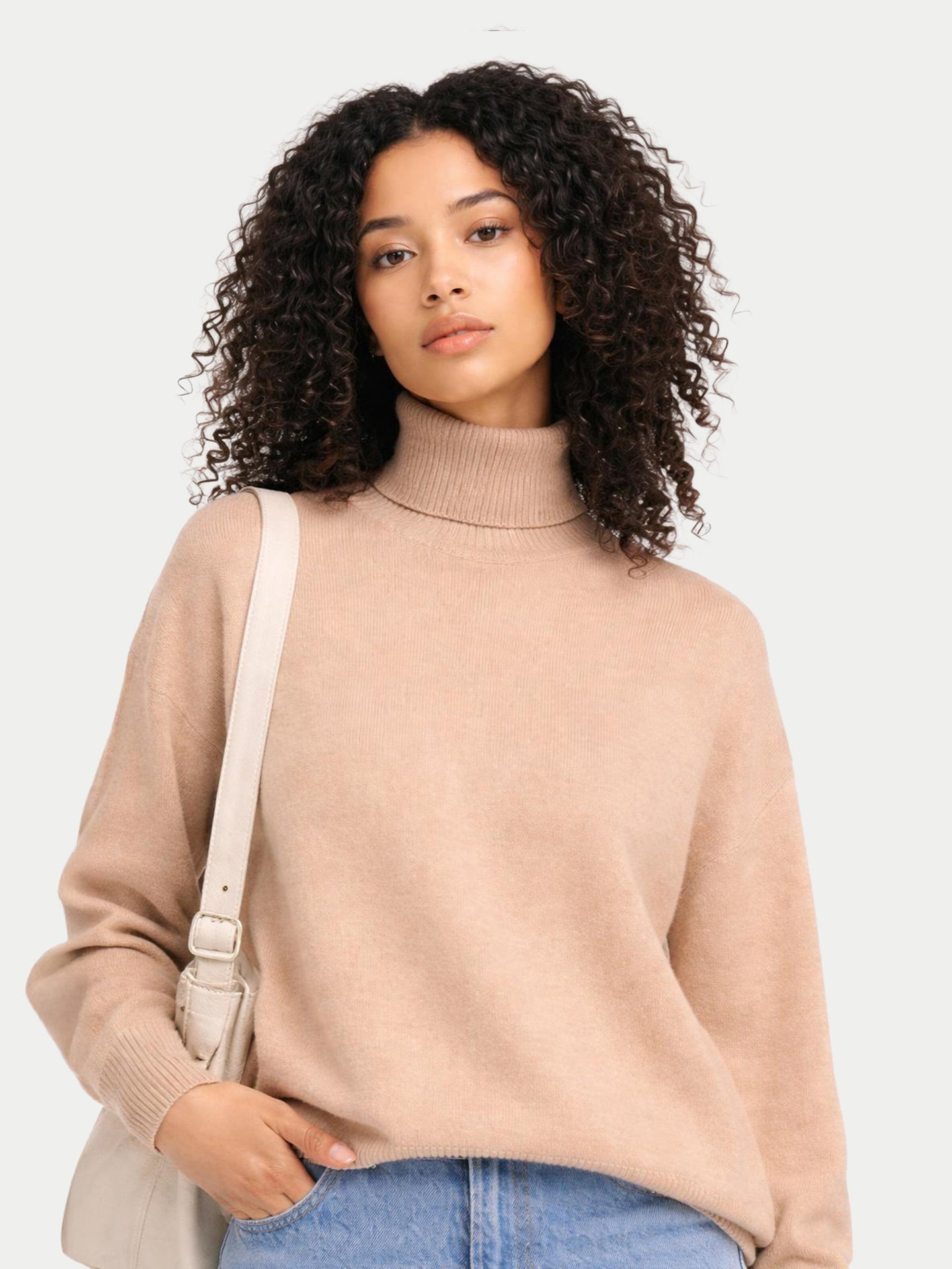 Organic Colour Women T-Neck  Cashmere Sweater