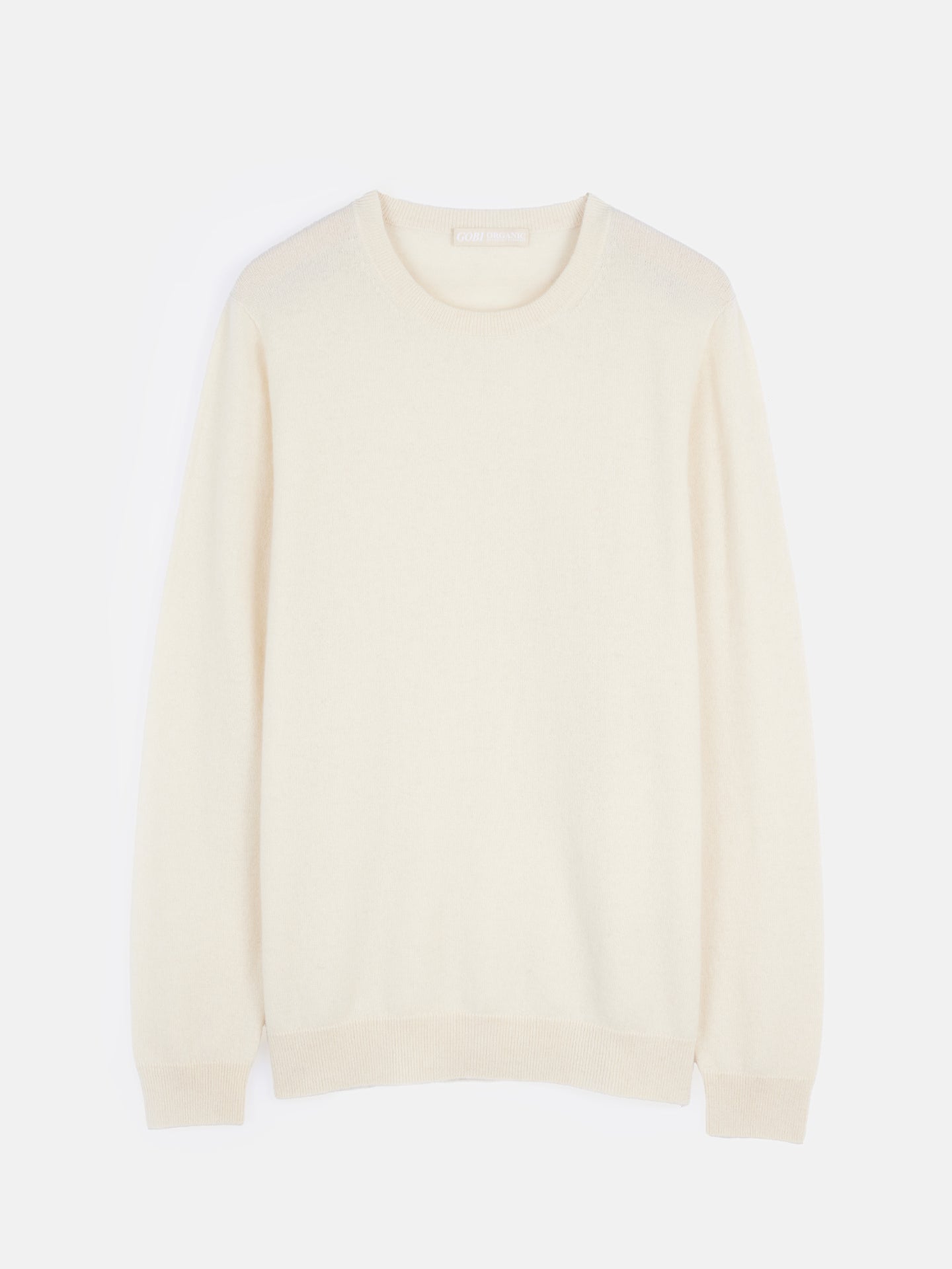 Women's Cashmere Basic Crew Neck Sweater White - Gobi Cashmere