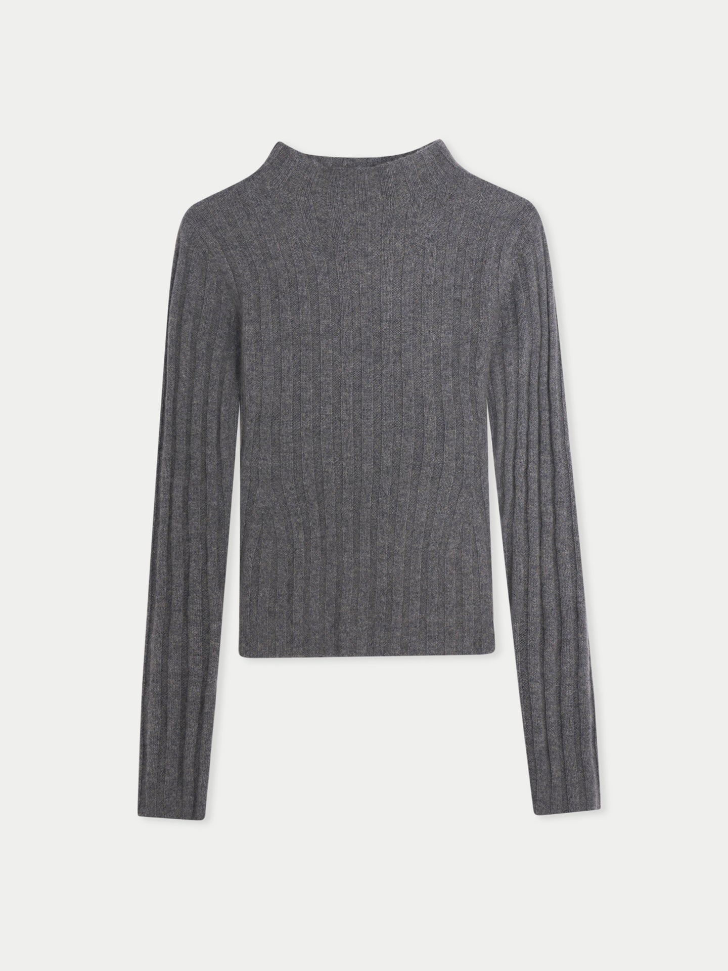 Women's Cashmere Turn-Up Cuffs Sweater Stone Gray - Gobi Cashmere