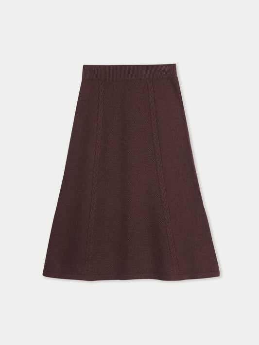 A-Line Cashmere Knitted Skirt