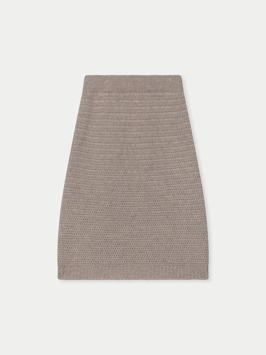 Organic Colour Cashmere Sheath Skirt Warm Grey - Gobi Cashmere