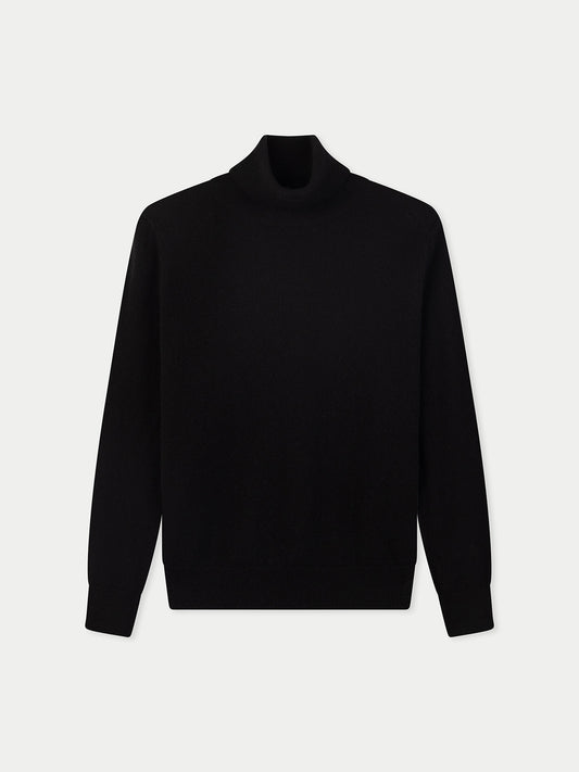 Women's Classic Cashmere Turtleneck Sweater Black | GOBI Cashmere