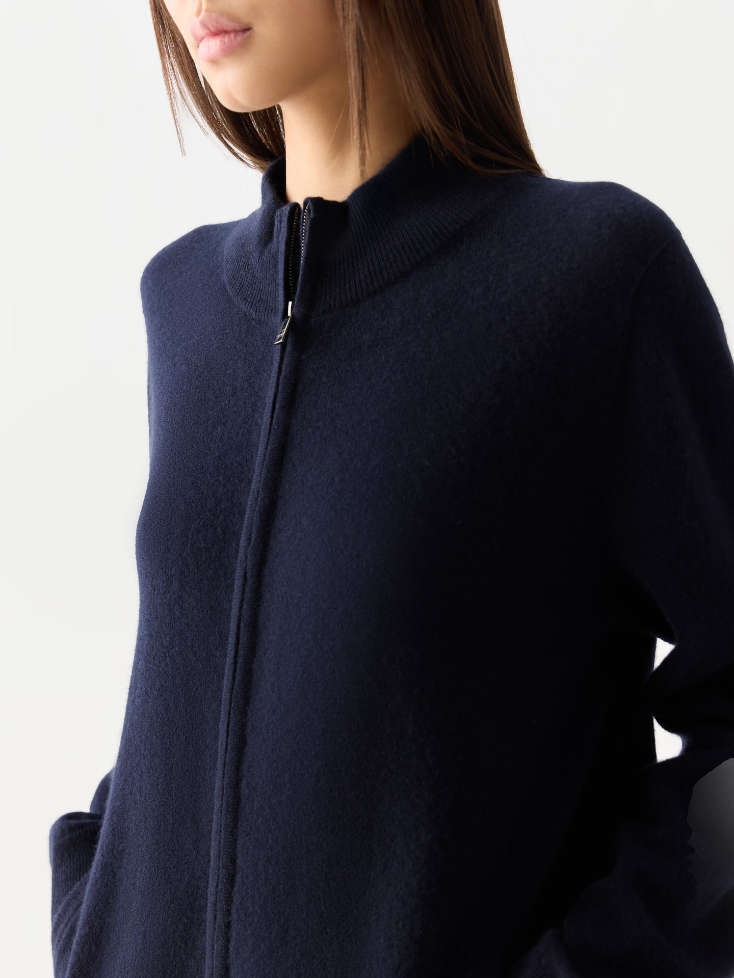 Timeless Cashmere Full-Zip Cardigan