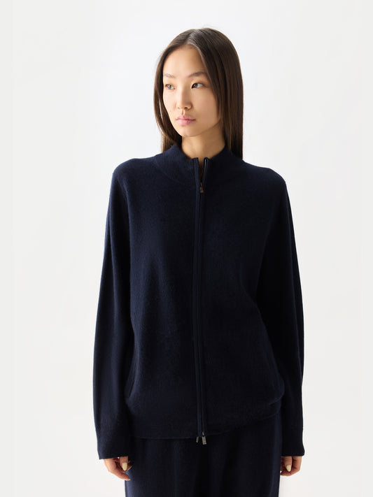 Timeless Cashmere Full-Zip Cardigan