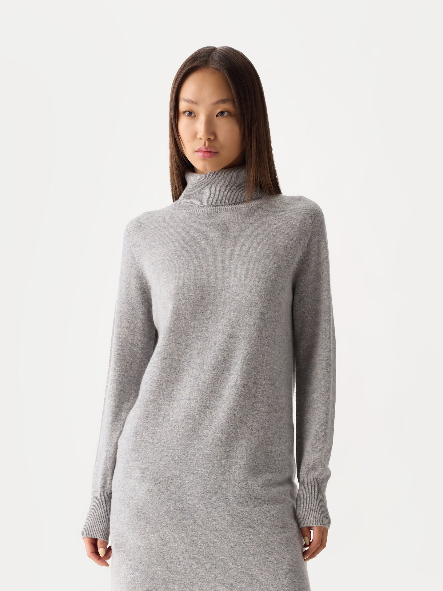 Women's Cashmere Cashmere Turtleneck Sweater Dress High Rise - Gobi Cashmere