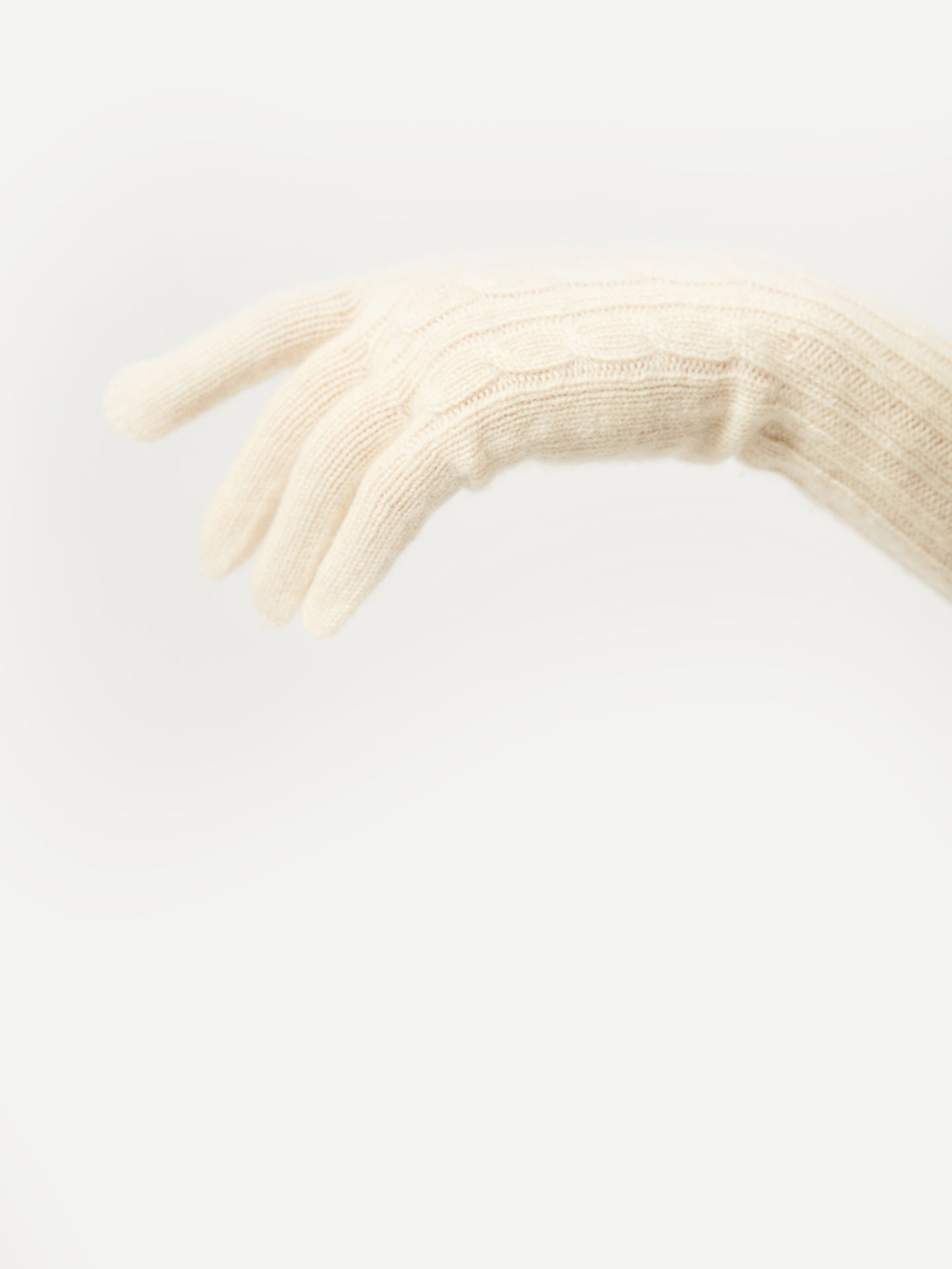  Women's Organic Cashmere Gloves Off White - Gobi Cashmere