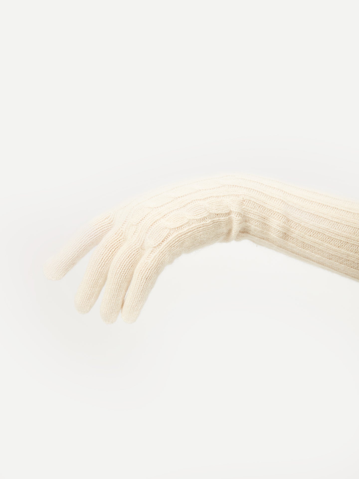  Women's Organic Cashmere Gloves Off White - Gobi Cashmere