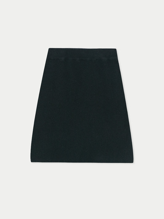 Women's Cashmere Mini Skirt Black - Gobi Cashmere