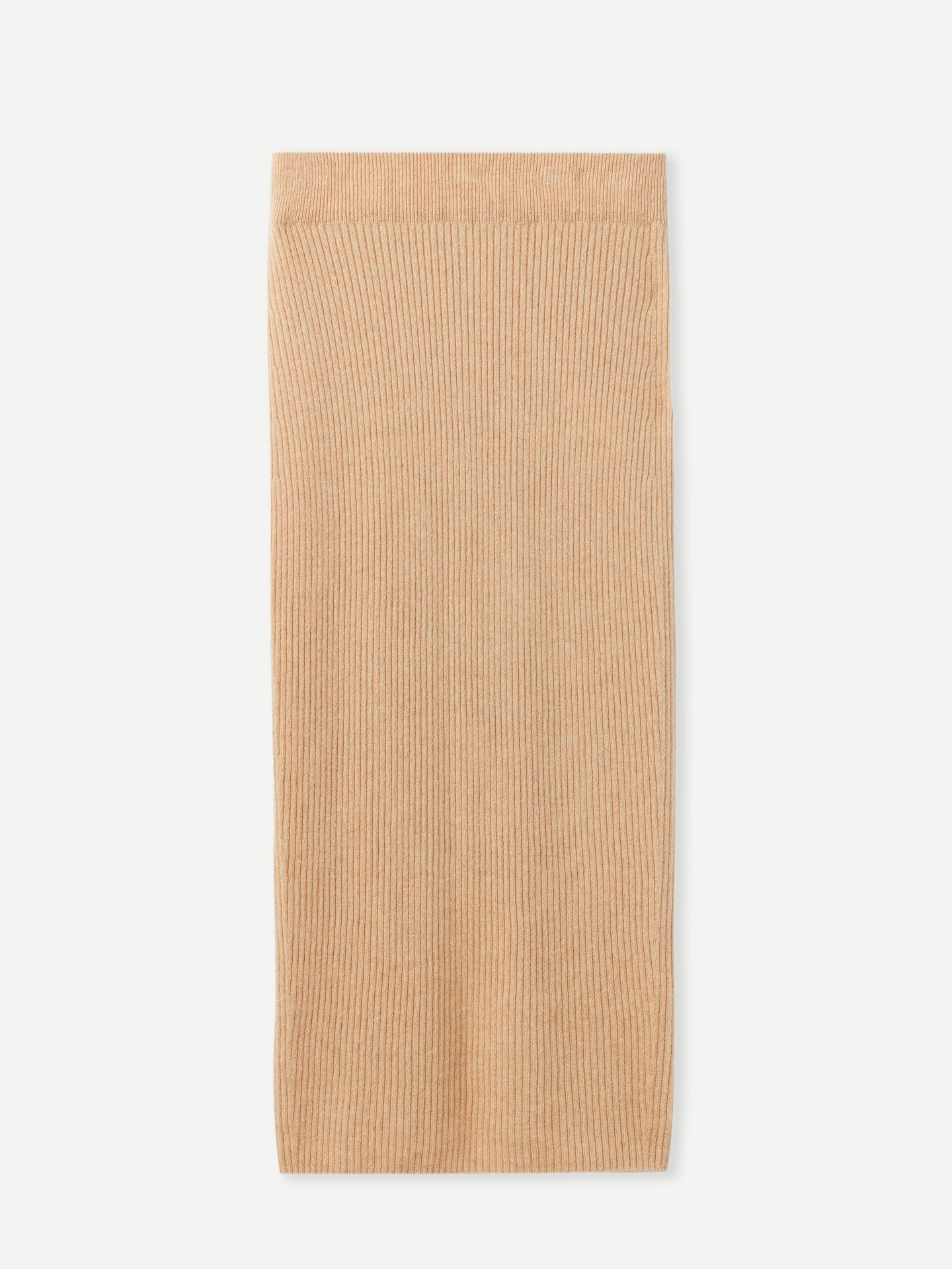 Women's Organic Cashmere Pencil Skirt Beige - Gobi Cashmere