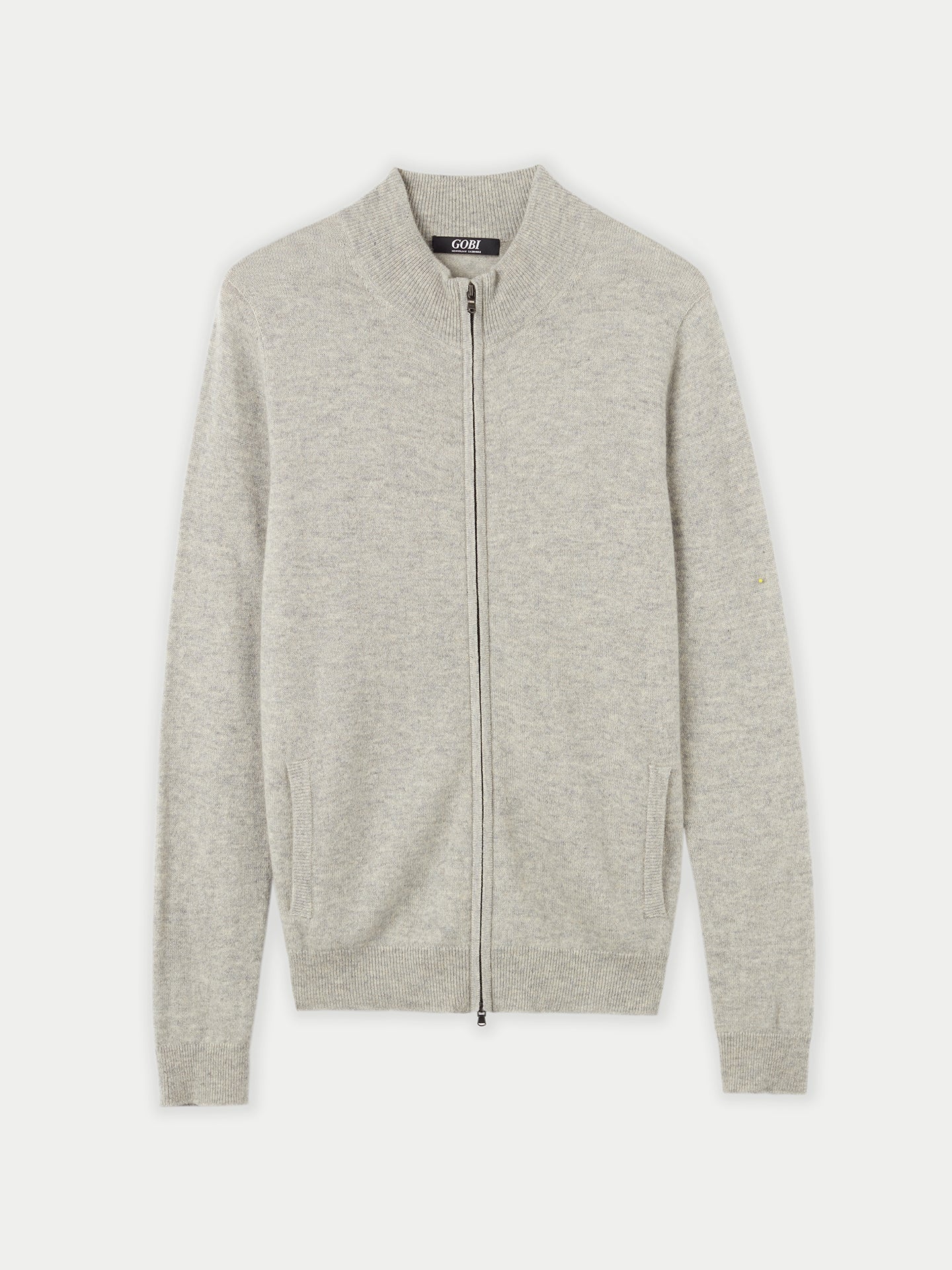 Women's Cashmere Full-Zip Cardigan Warm Grey - Gobi Cashmere