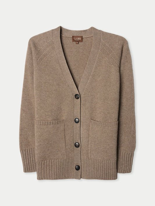 Organic Colour Relaxed-Fit Cashmere Cardigan