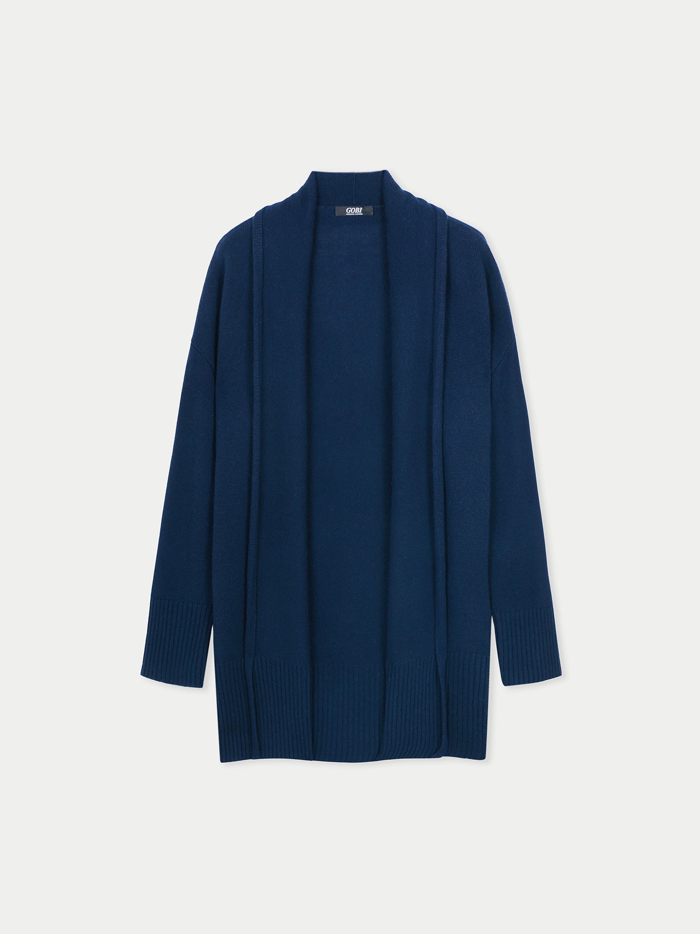 Women's Cashmere Shawl-Collar Cardigan Navy - Gobi Cashmere