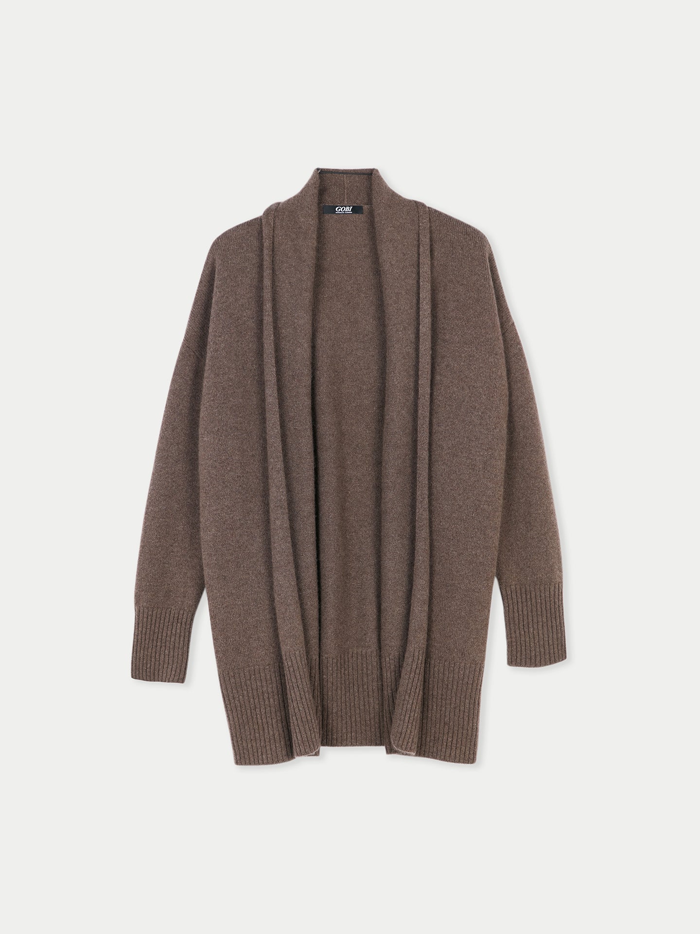 Women's Cashmere Shawl-Collar Cardigan Cocoa - Gobi Cashmere