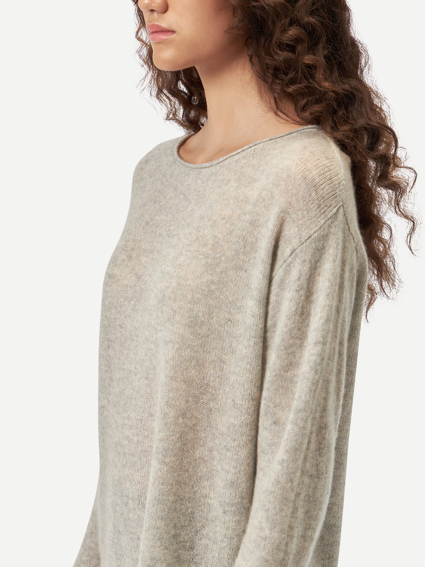 Women's Lightweight Cashmere Sweater Dawn Blue - Gobi Cashmere