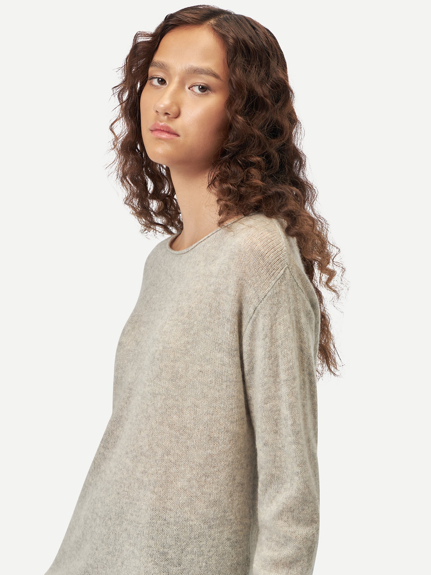 Women's Lightweight Cashmere Sweater Dawn Blue - Gobi Cashmere