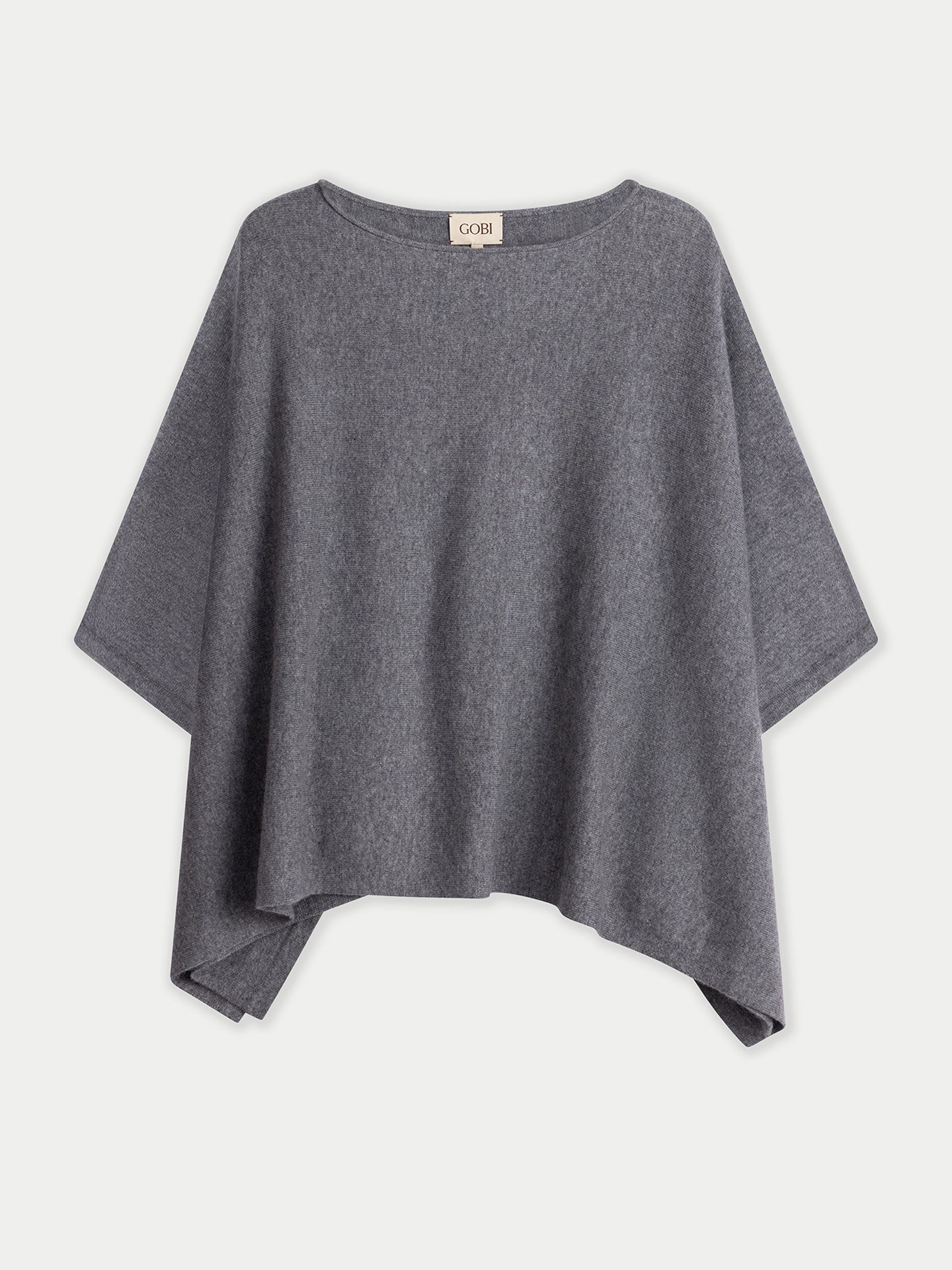 Boat-Neck Cashmere Poncho