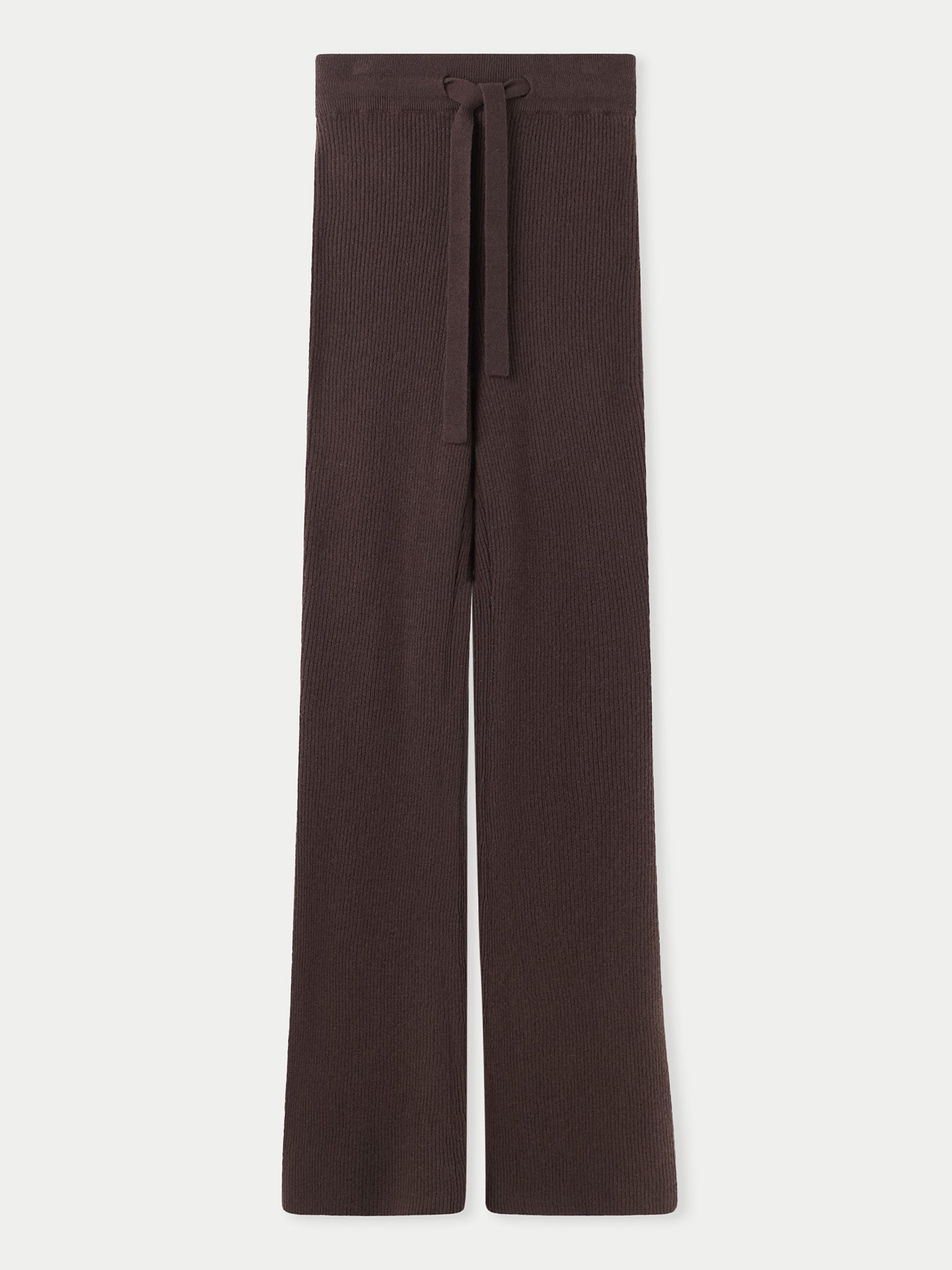 Women's Cashmere Ribbed-Knit Pants Wren - Gobi Cashmere