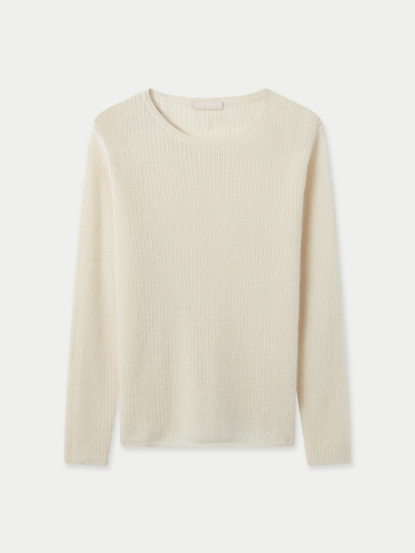 Women's Organic Colour Spina Cashmere Sweater Off White - Gobi Cashmere