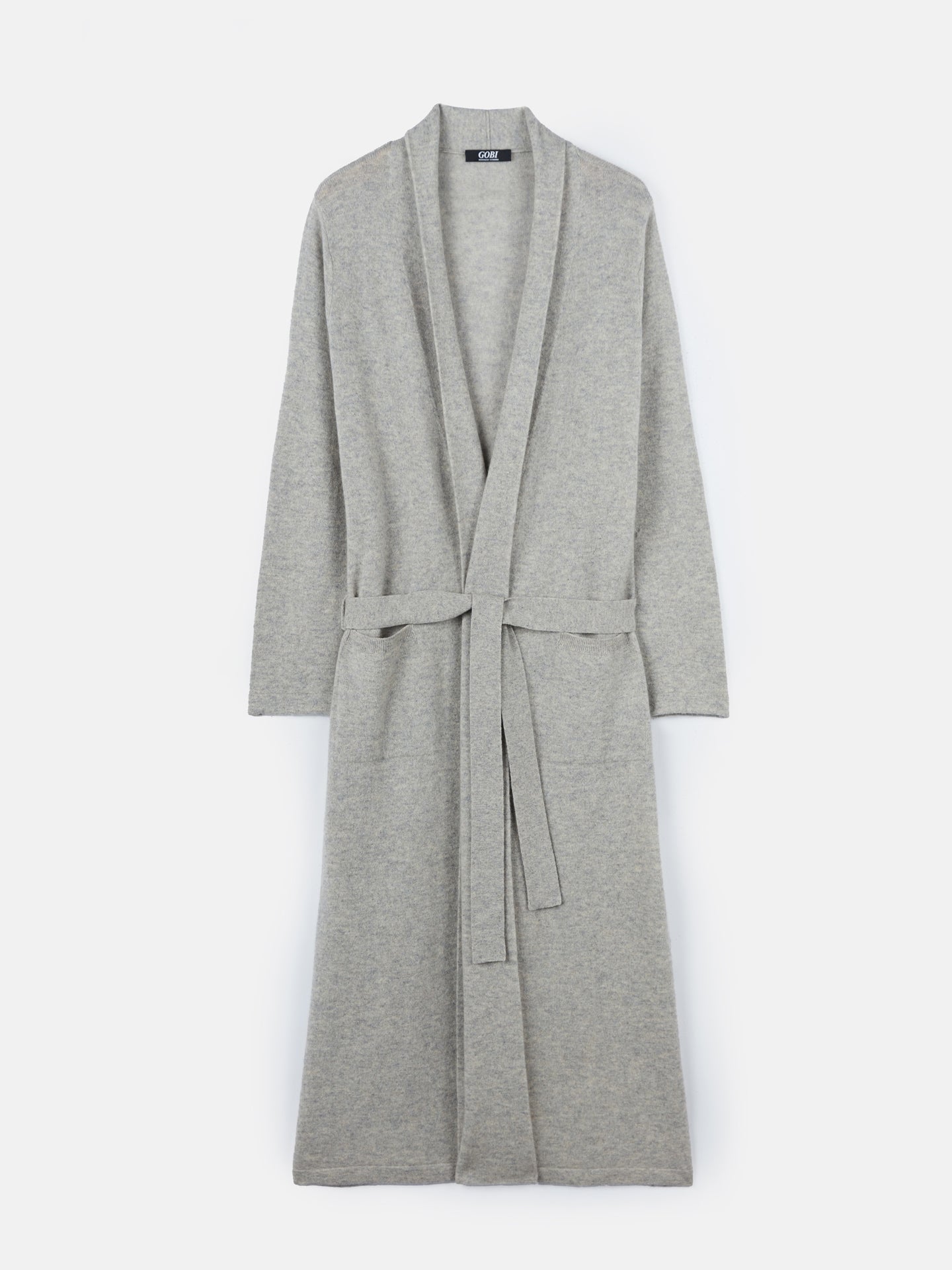 Women's Cashmere Long Robe Dawn Blue - Gobi Cashmere