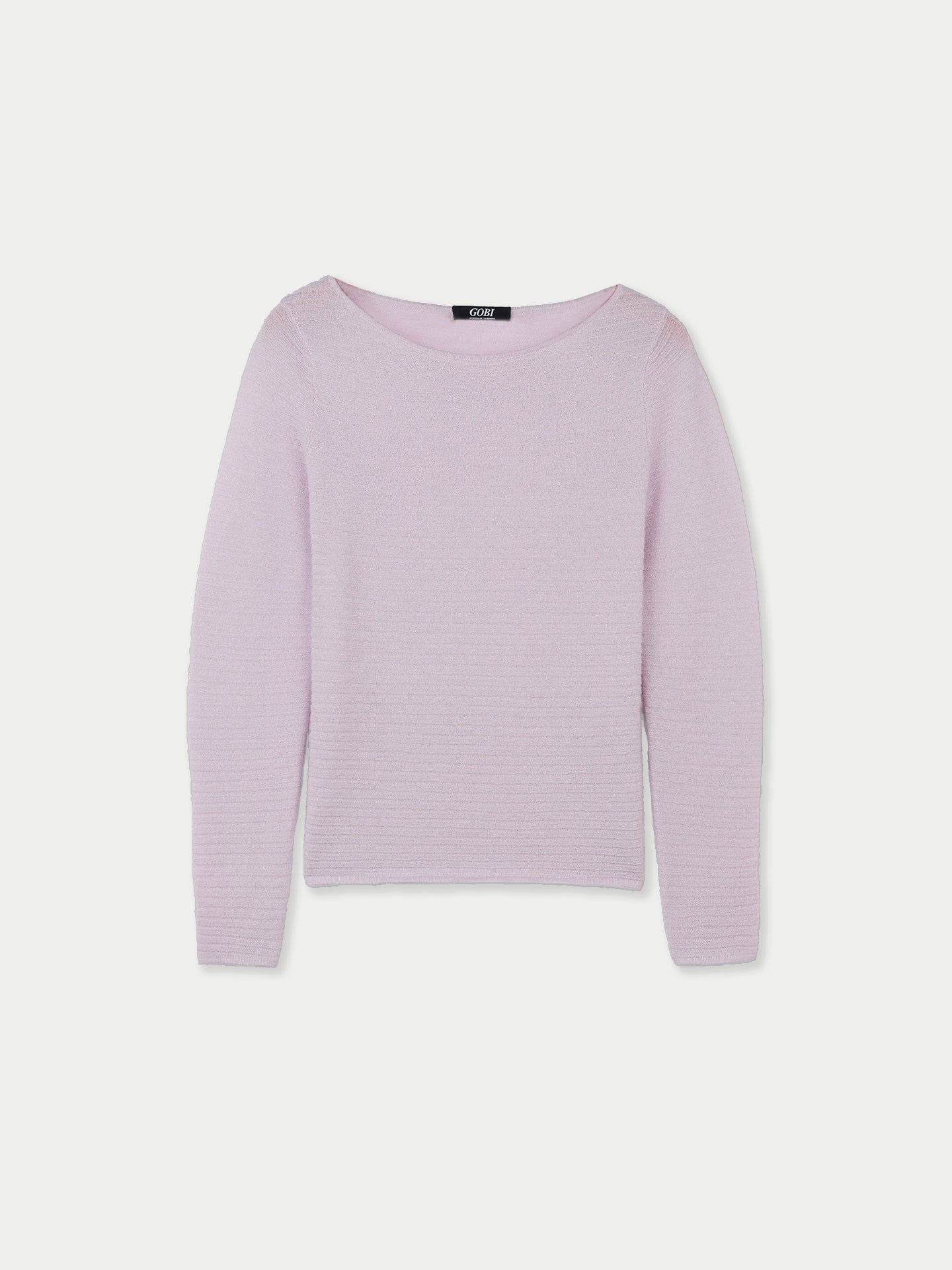 Women's Cashmere Silk Ribbed Sweater Orchid Tint - Gobi Cashmere