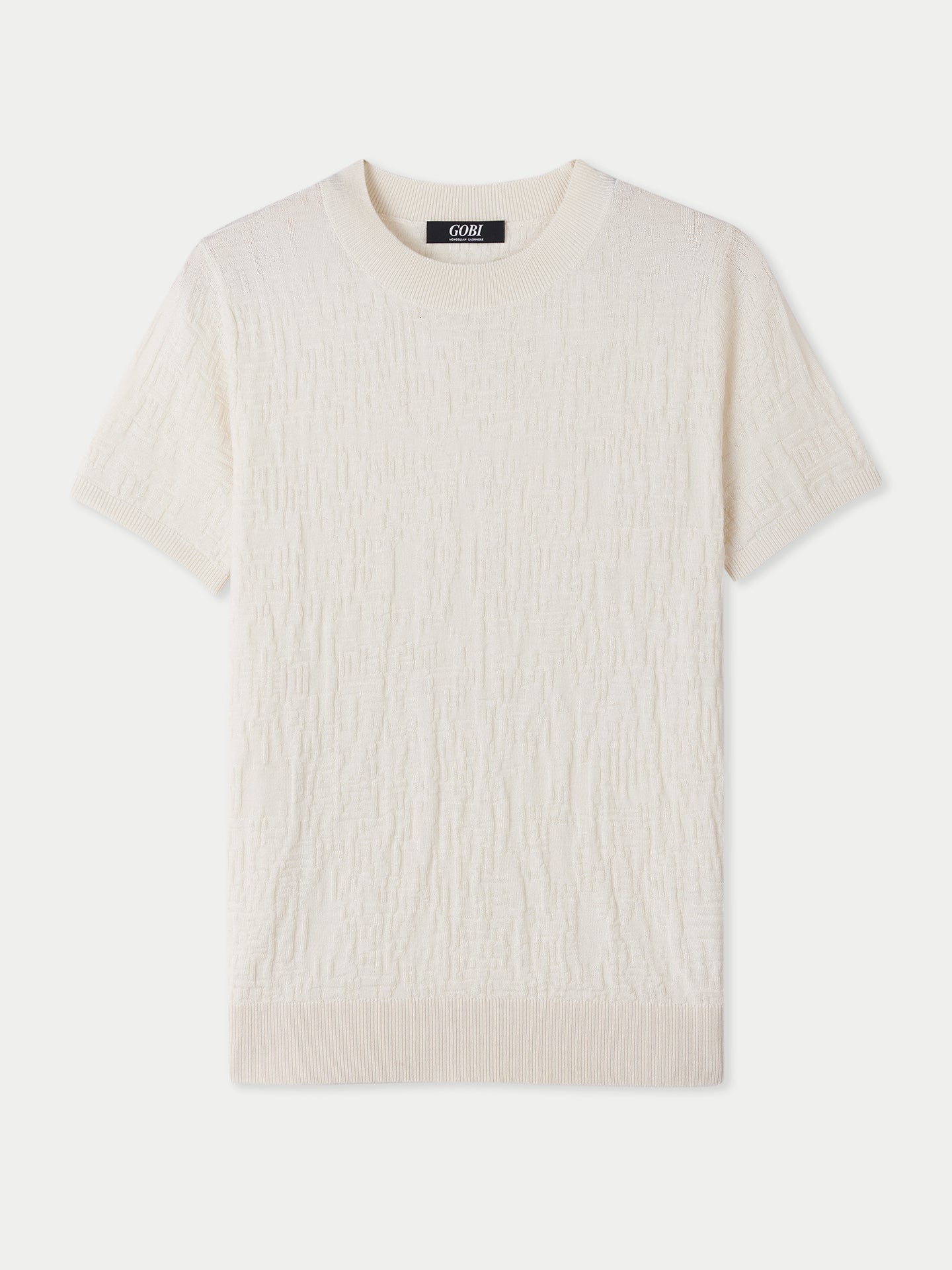 Women's Silk Cashmere T-Shirt Whisper White - Gobi Cashmere