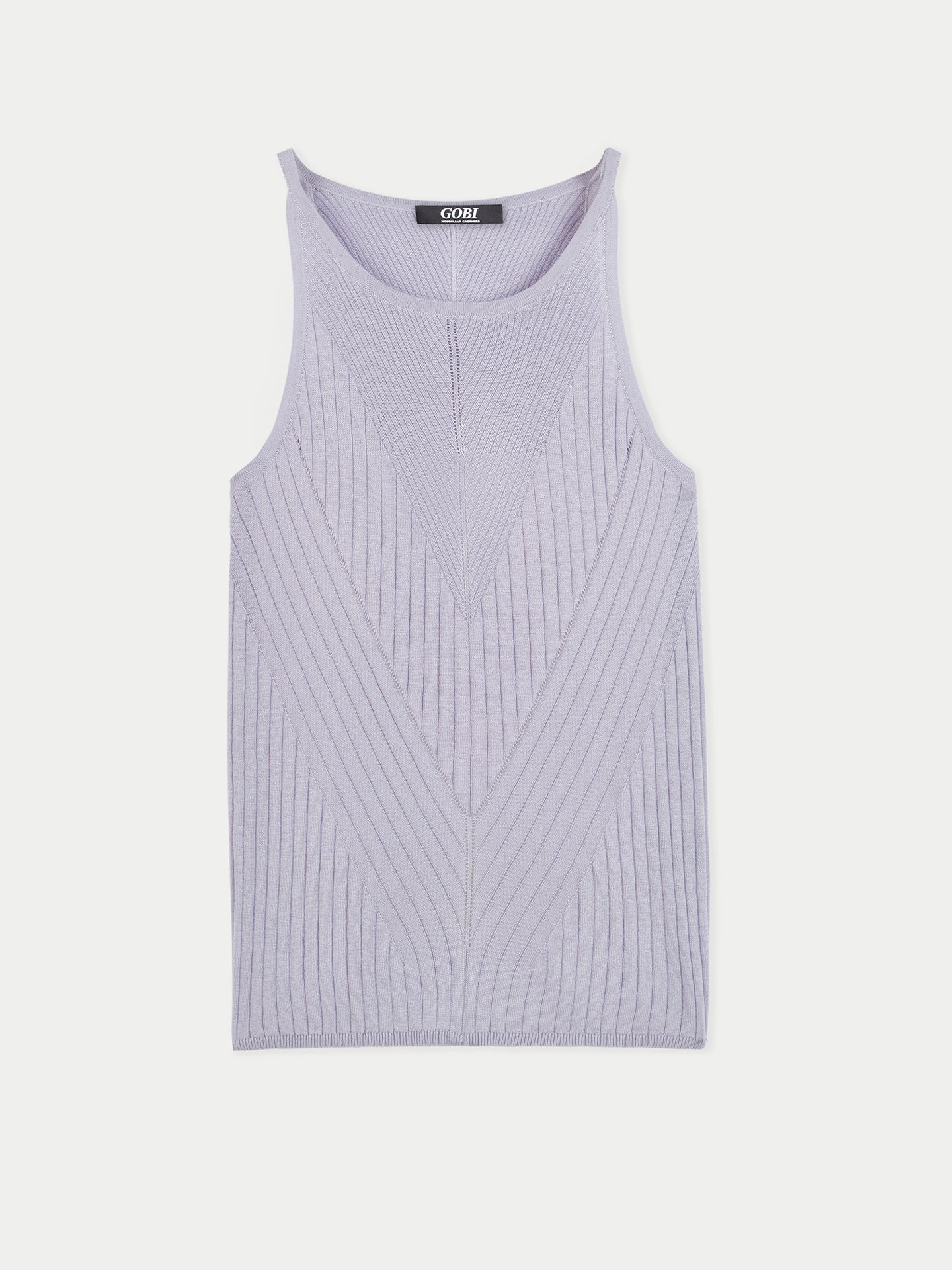 Women's Sleeveless Silk Cashmere Top Purple Heather - Gobi Cashmere