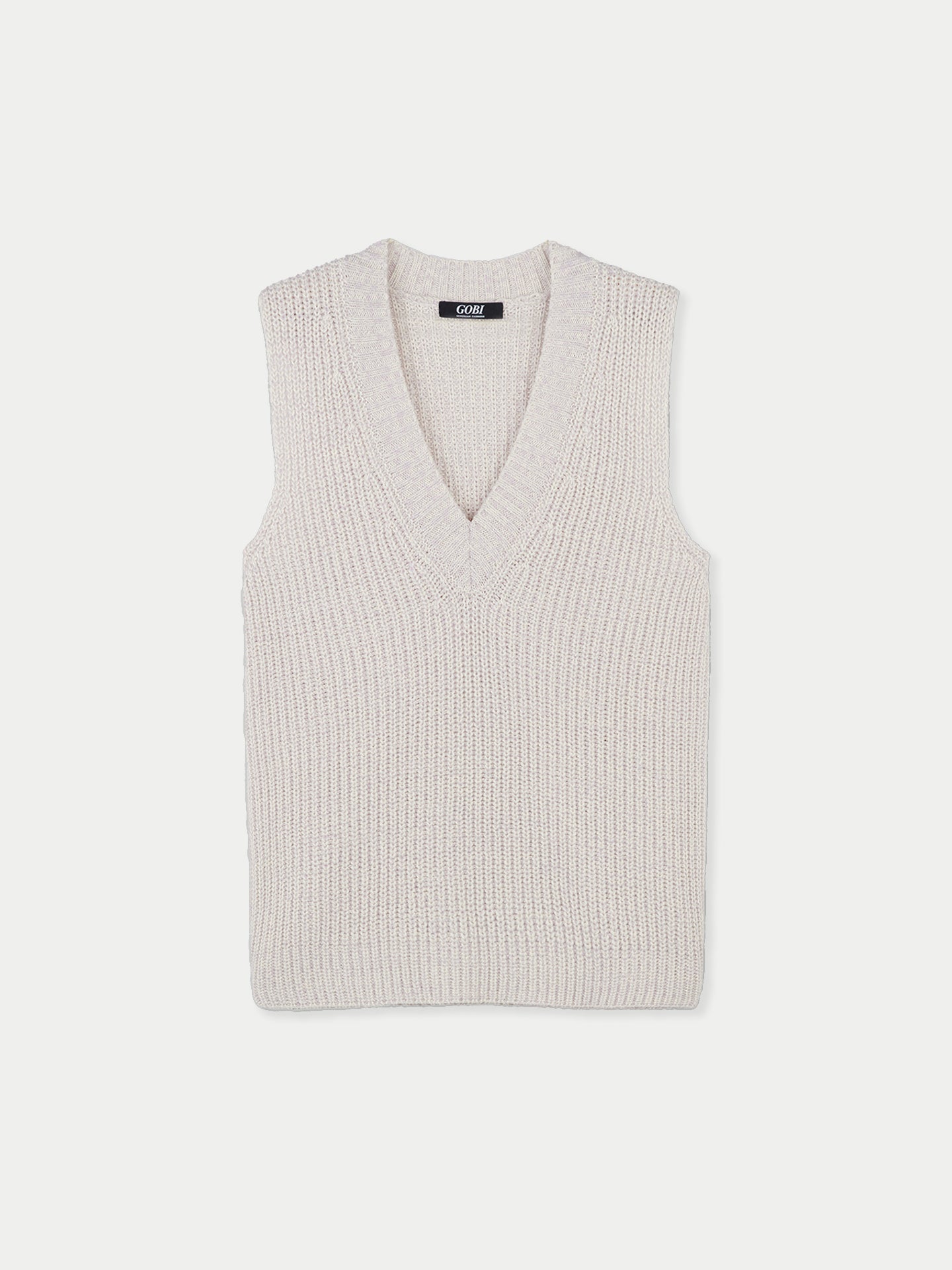 Women's Cotton Cashmere Vest Lavender Blue - Gobi Cashmere