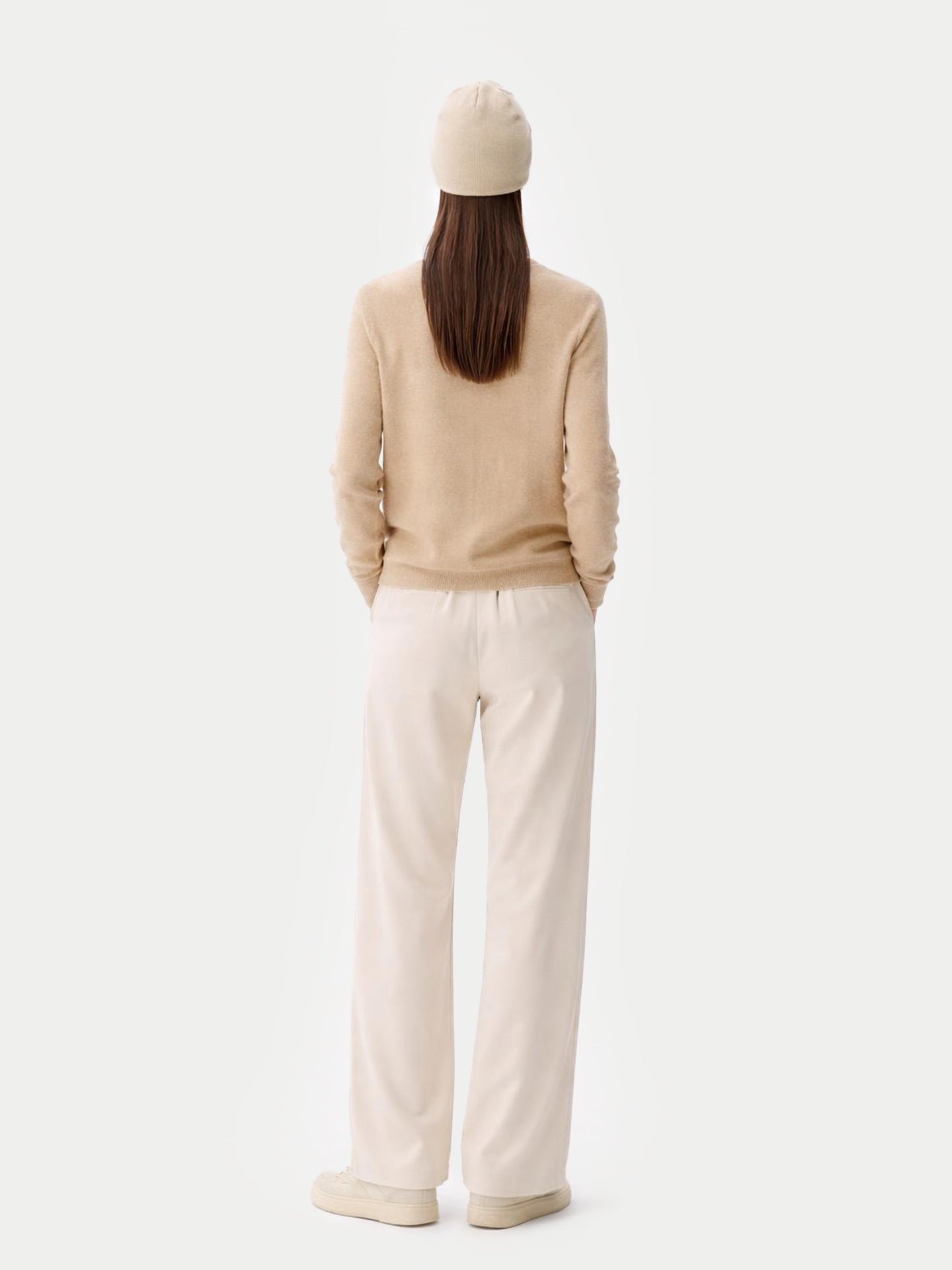 Organic Colour Cashmere € 99 Hat & Sweater Set Beige - Gobi Cashmere