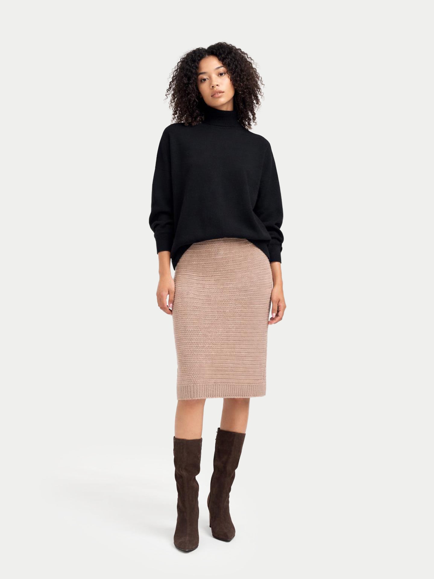 Women T-Neck  Cashmere Sweater