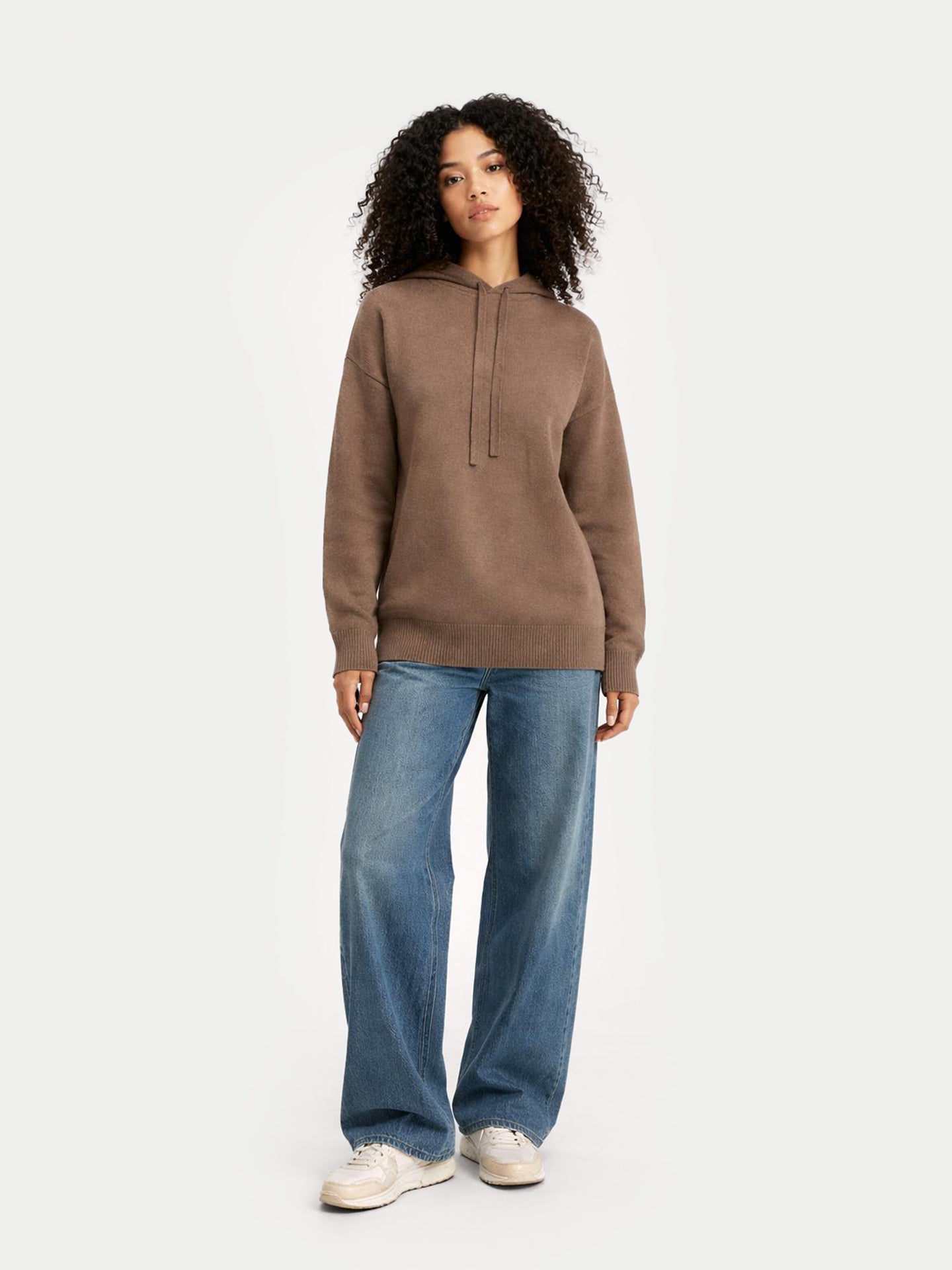 Organic Colour Cashmere Pullover Hoodie