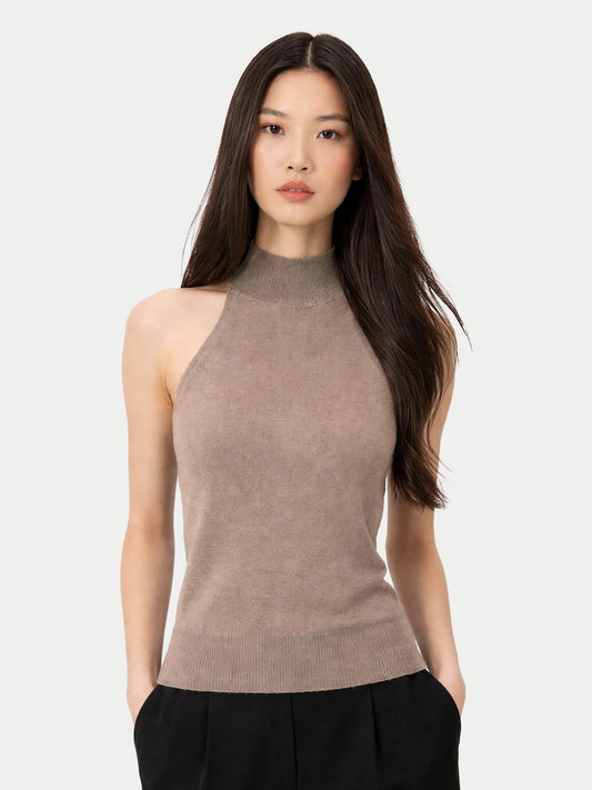 Organic Colour Cashmere Turtleneck Top