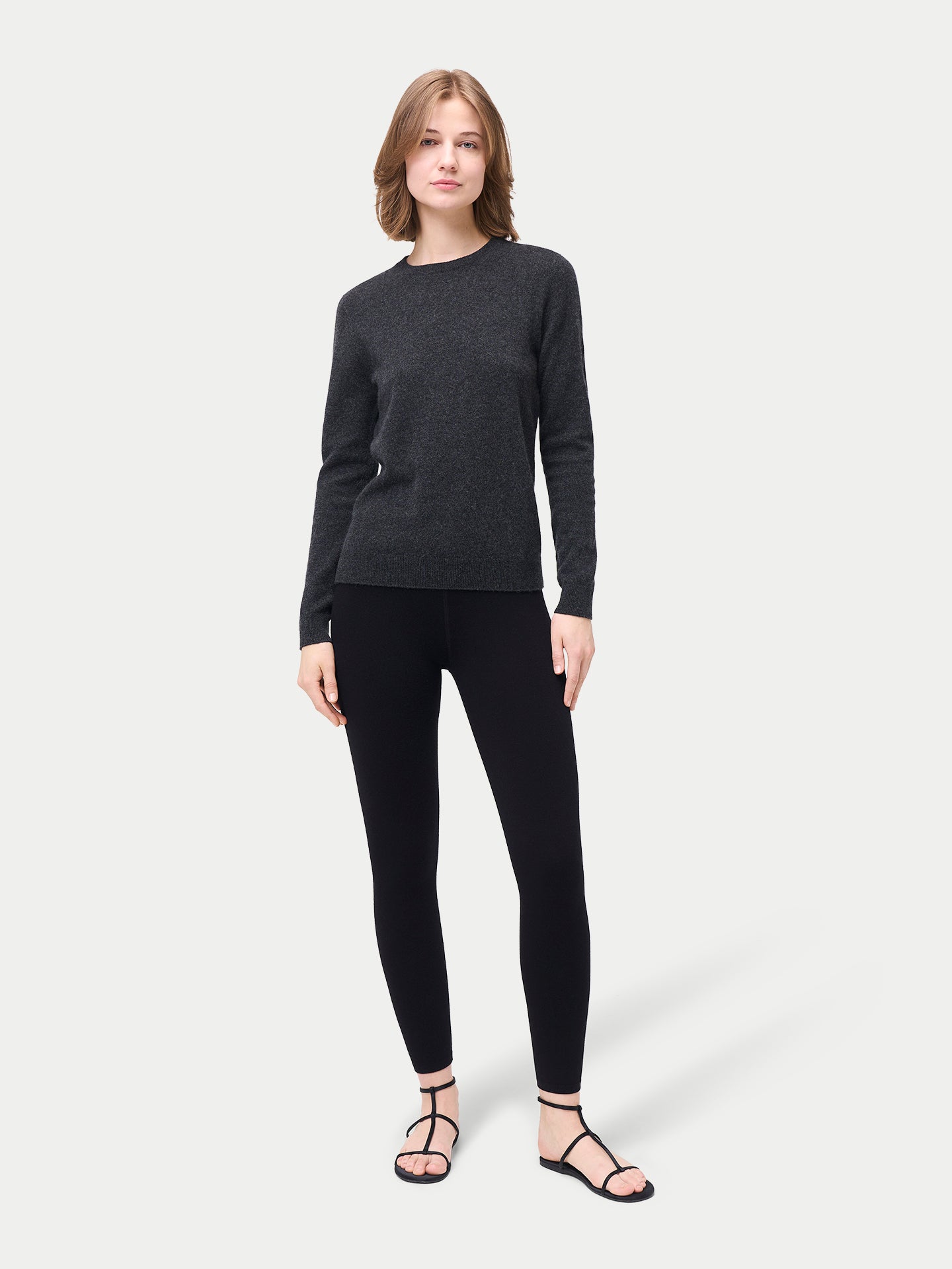 Women's Silk Cashmere Leggings Black - Gobi Cashmere
