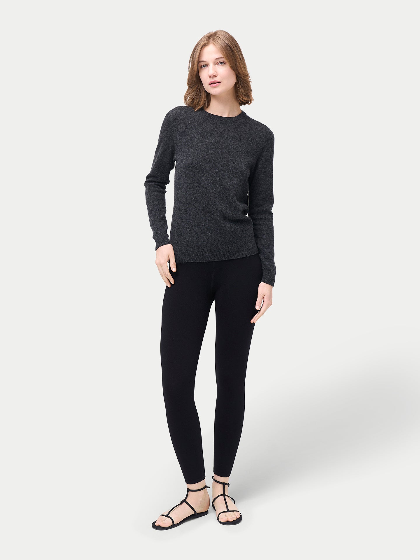 Women's Silk Cashmere Leggings Black - Gobi Cashmere