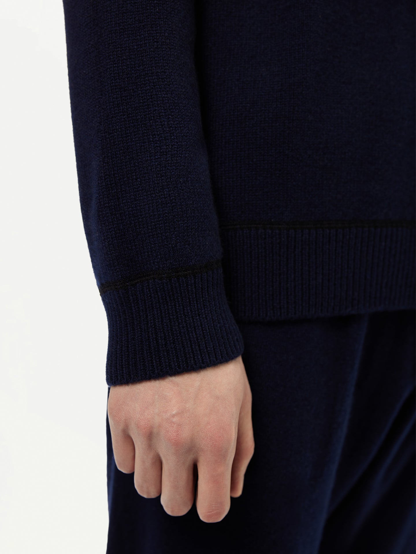 Men’s Cashmere Quarter-Zip Sweater Navy - Gobi Cashmere