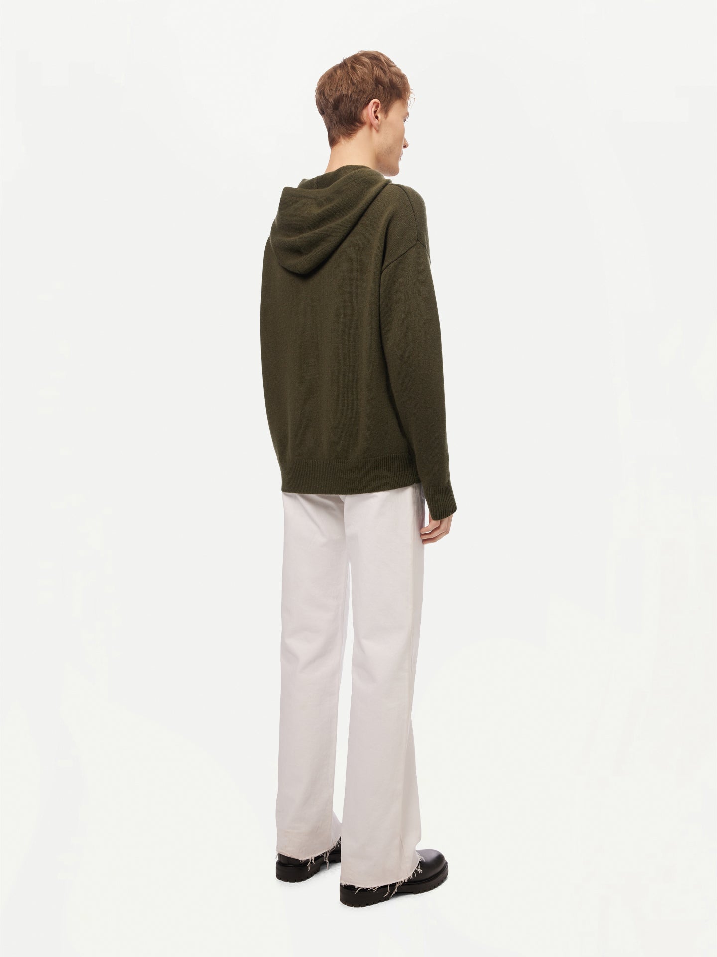 Men's Cashmere Pullover Capulet Olive - GOBI Cashmere 