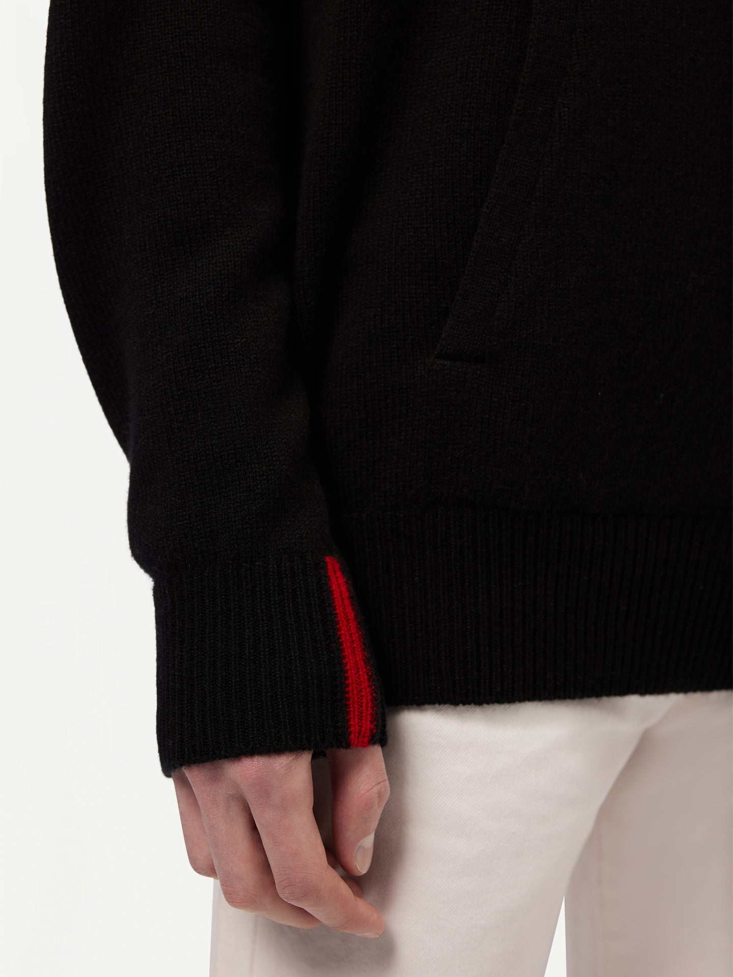 Men's Cashmere Pullover Black - GOBI Cashmere 