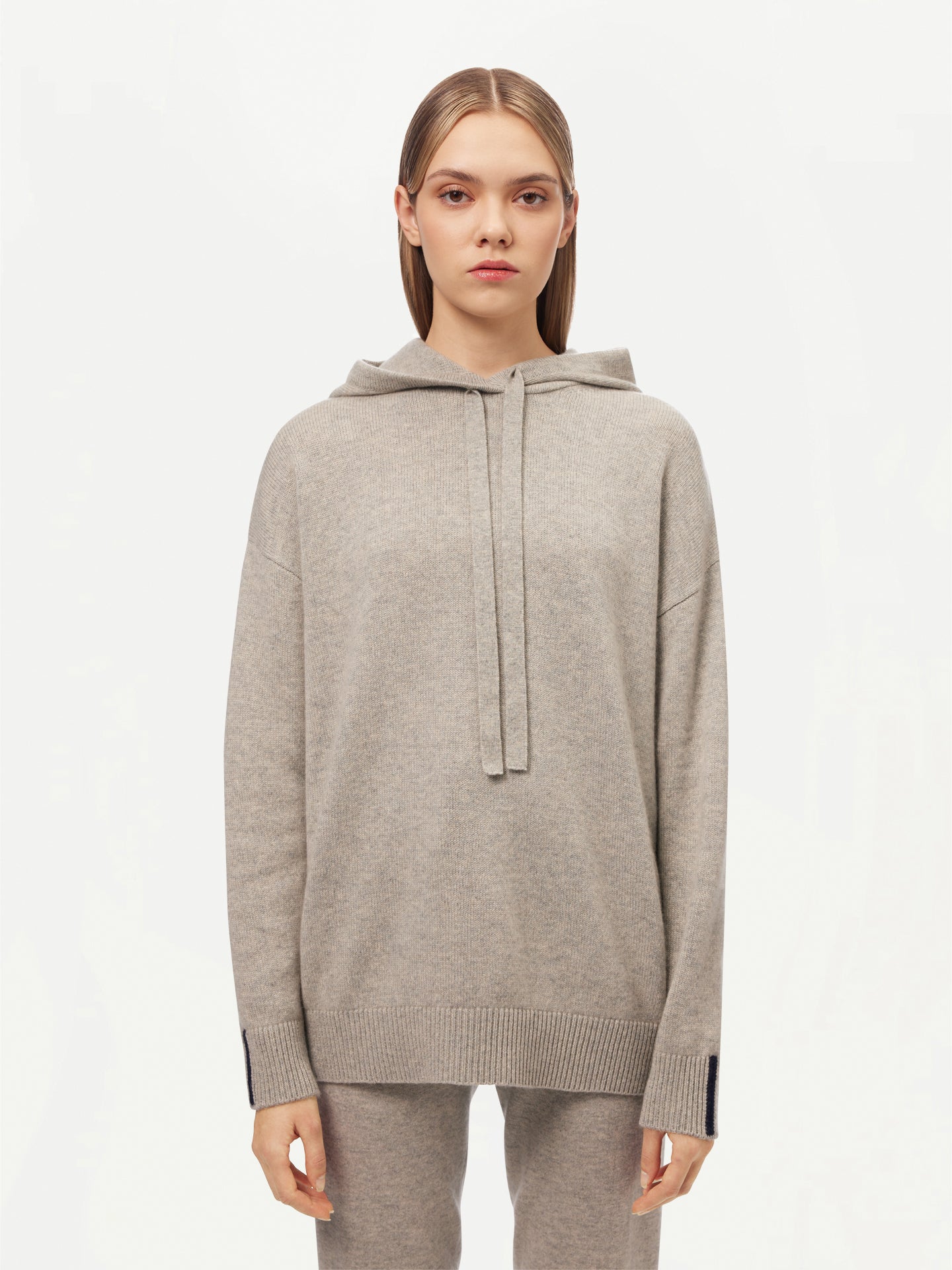 Women's Cashmere Pullover Hoodie Dawn Blue - Gobi Cashmere