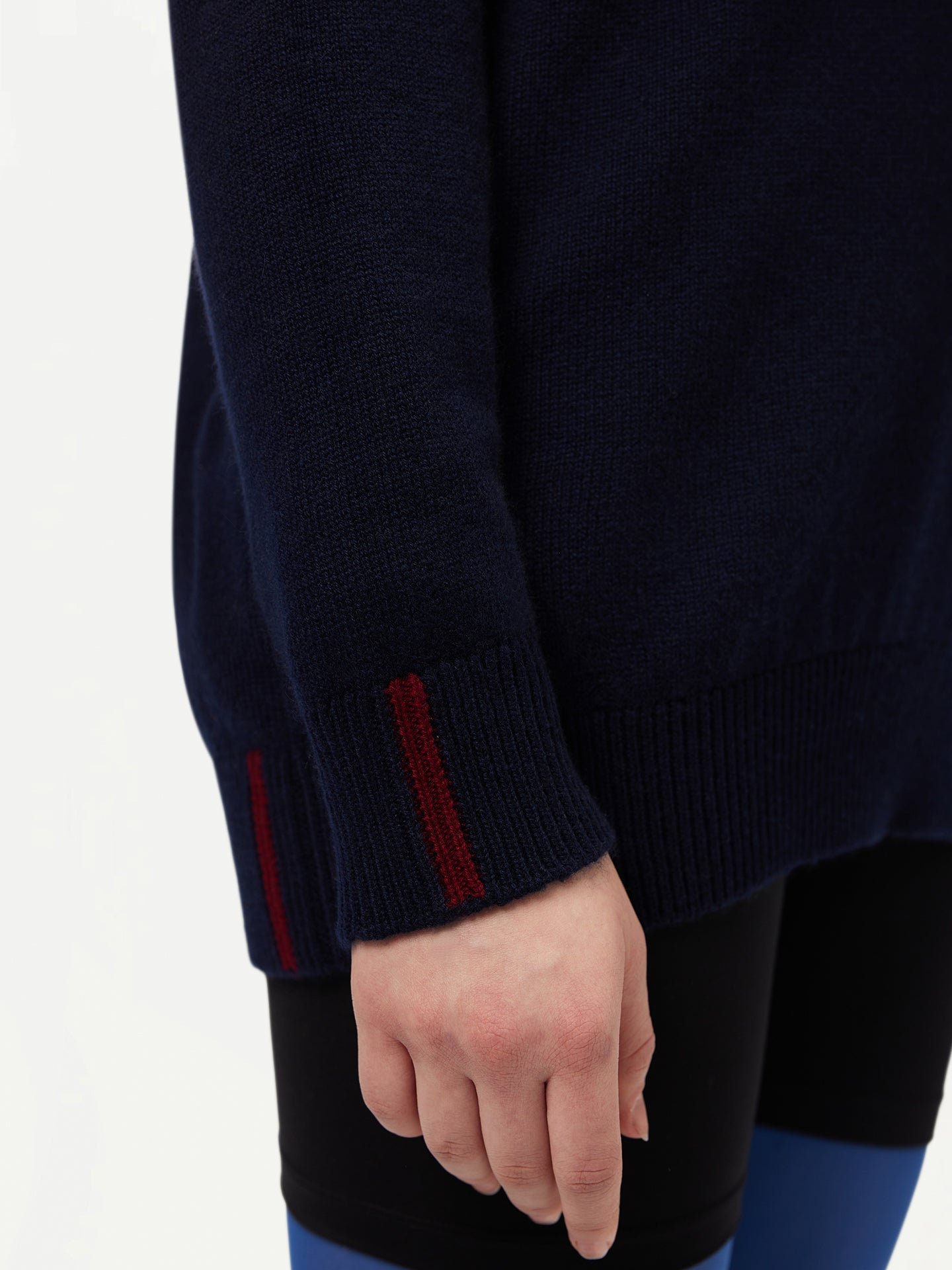 Women's Cashmere Pullover Hoodie Navy - Gobi Cashmere