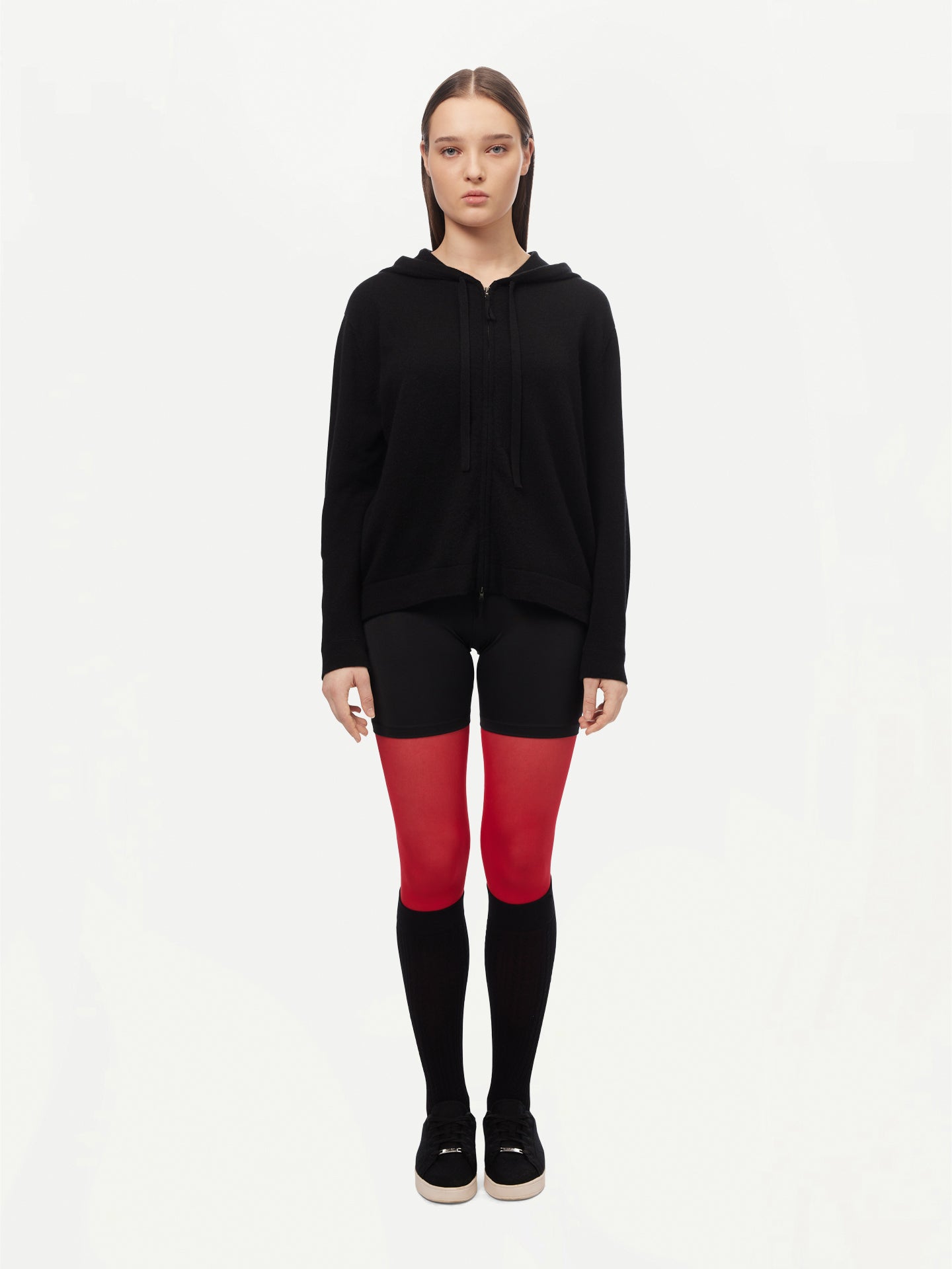 Women's Cashmere Hoodie Black - GOBI Cashmere 