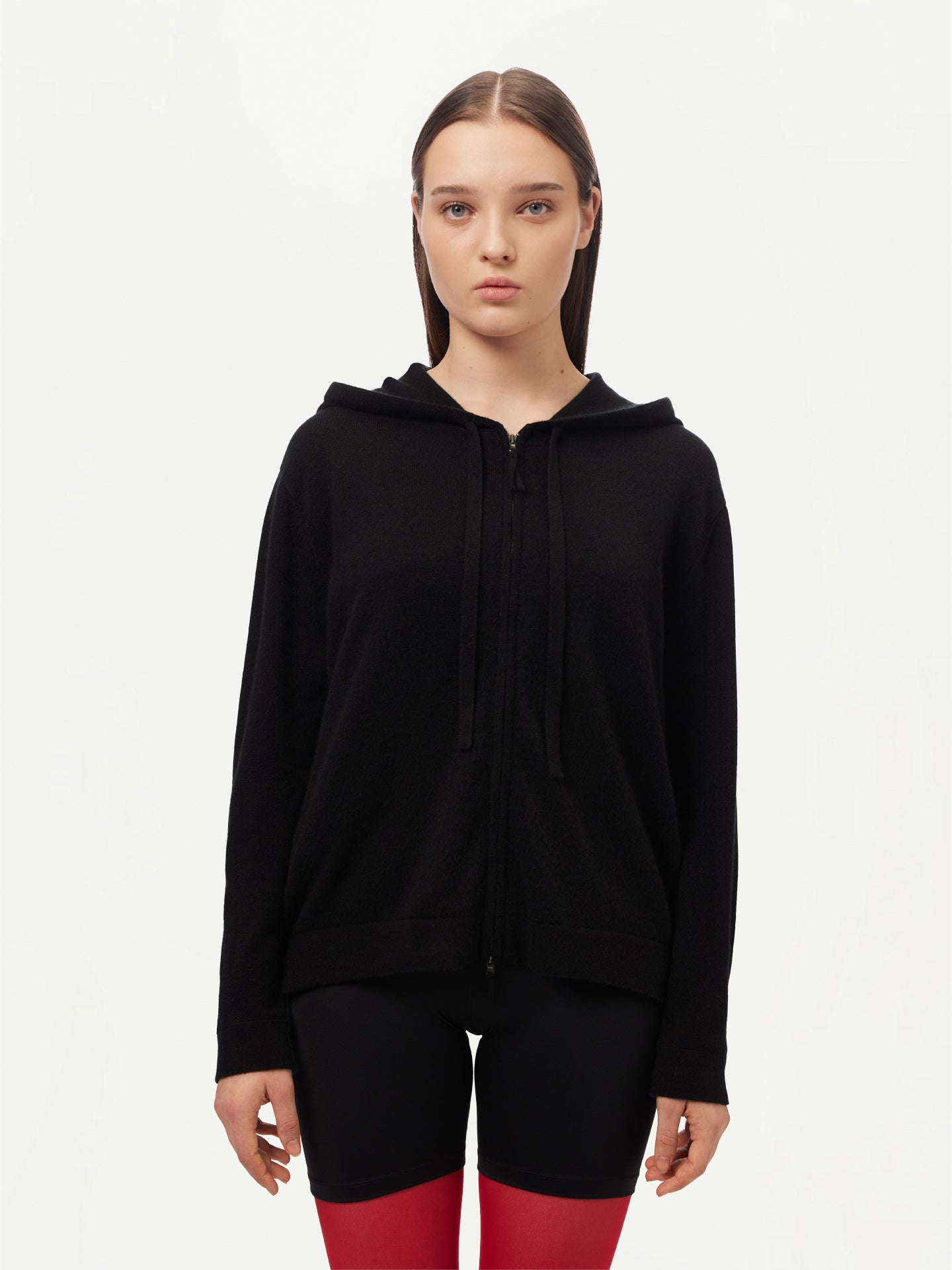 Women's Cashmere Hoodie Black - GOBI Cashmere 