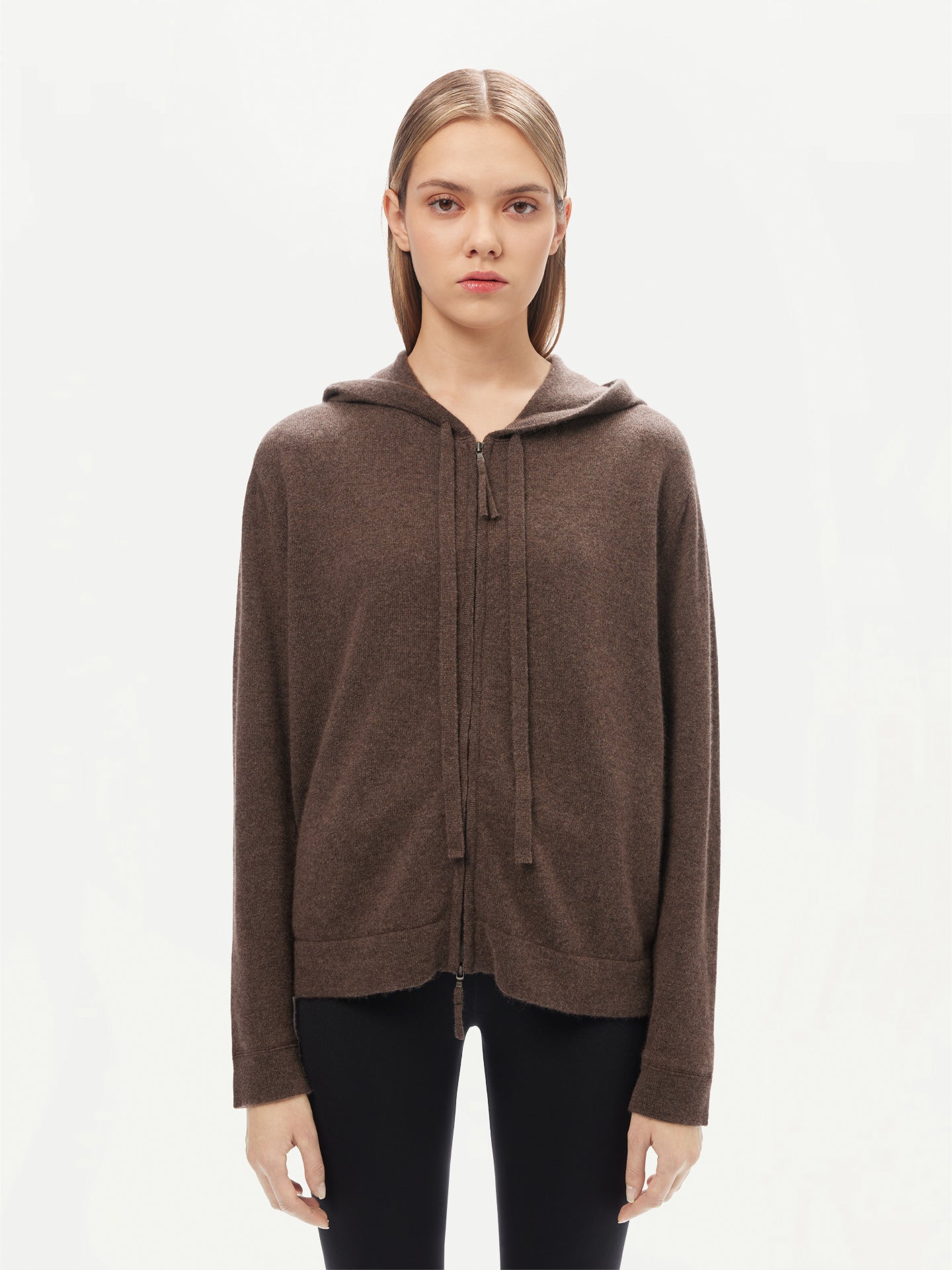 Women's Cashmere Hoodie Cocoa - GOBI Cashmere 