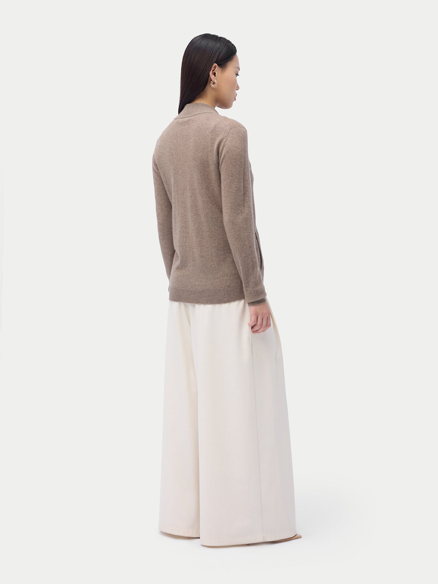 Essential Organic Colour Cashmere Full-Zip Cardigan