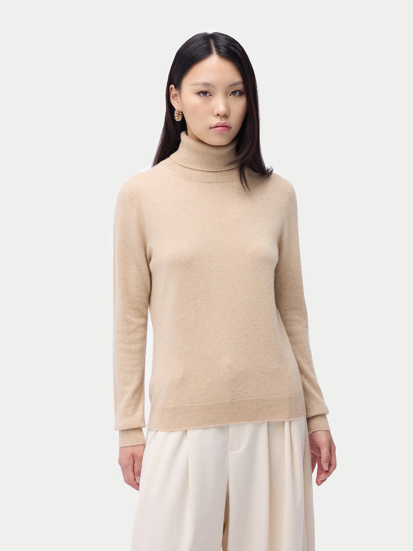 Essential Organic Cashmere Turtleneck Sweater