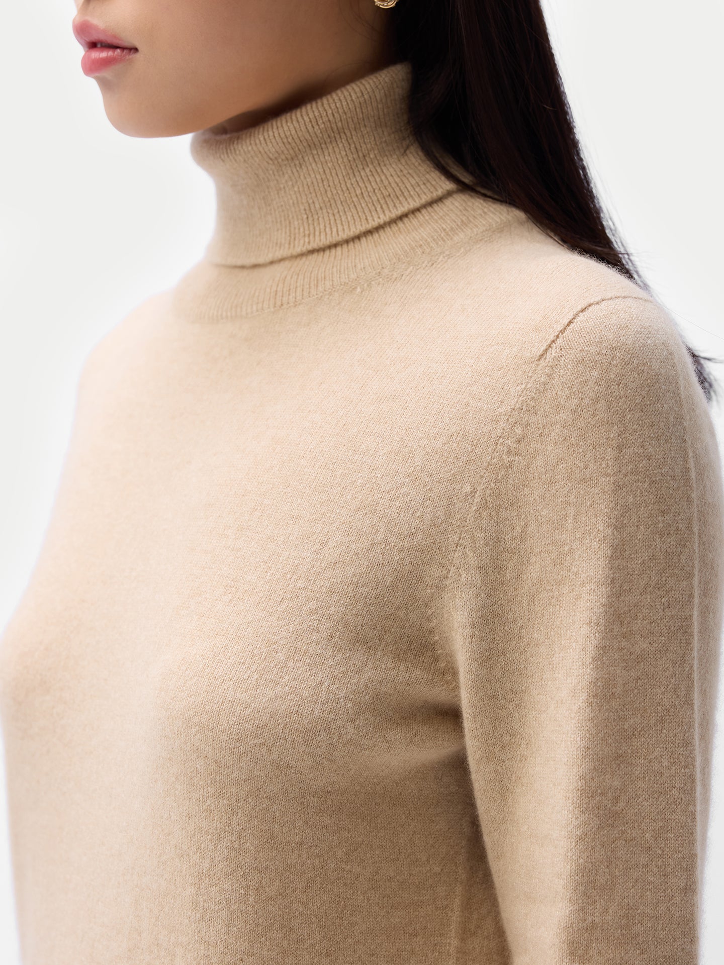 Essential Organic Cashmere Turtleneck Sweater