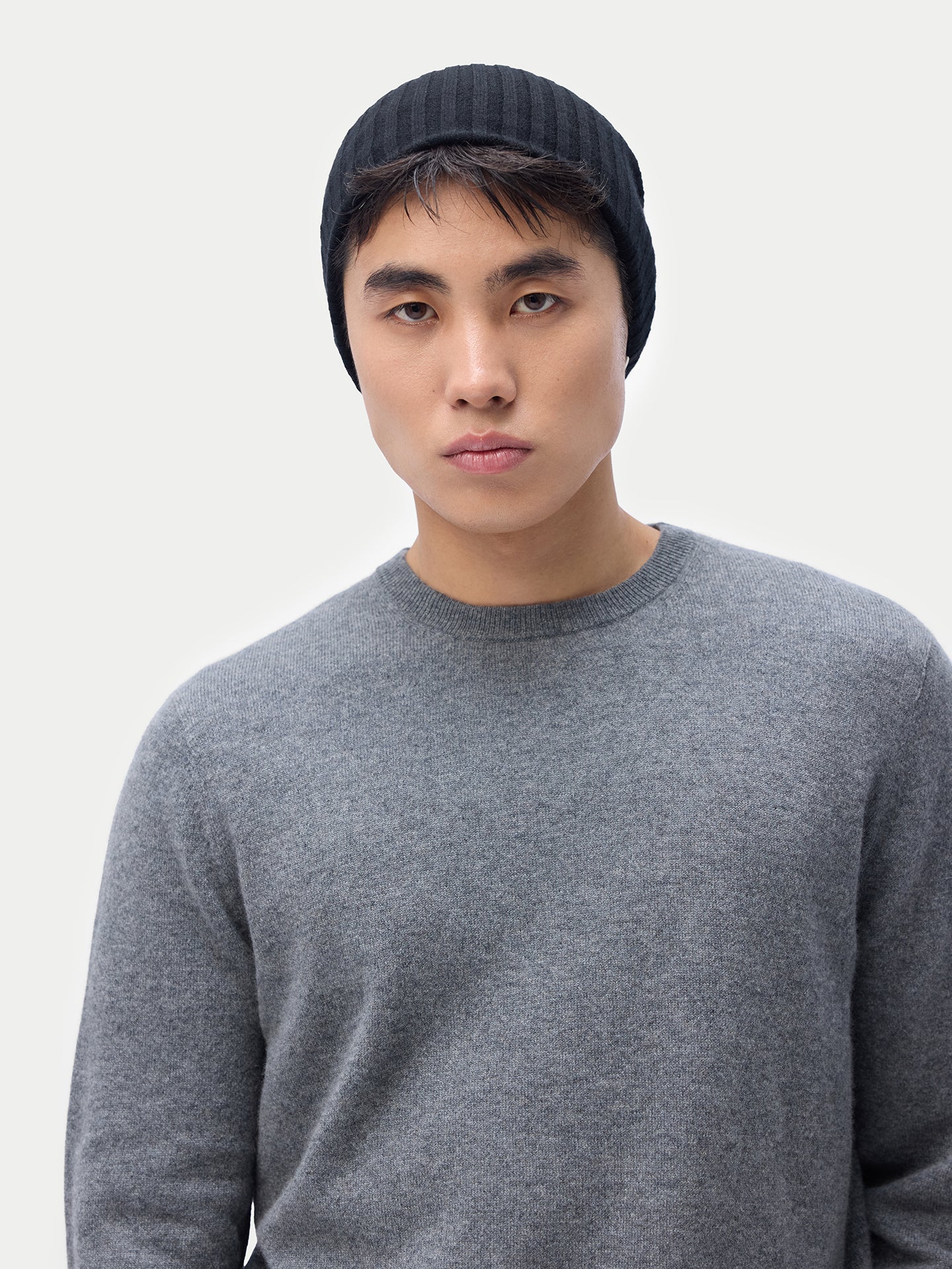 Cashmere Rib Knit Hat