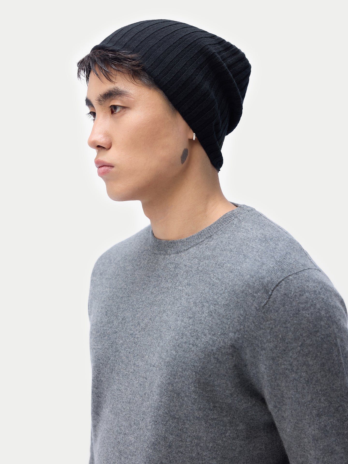 Cashmere Rib Knit Hat