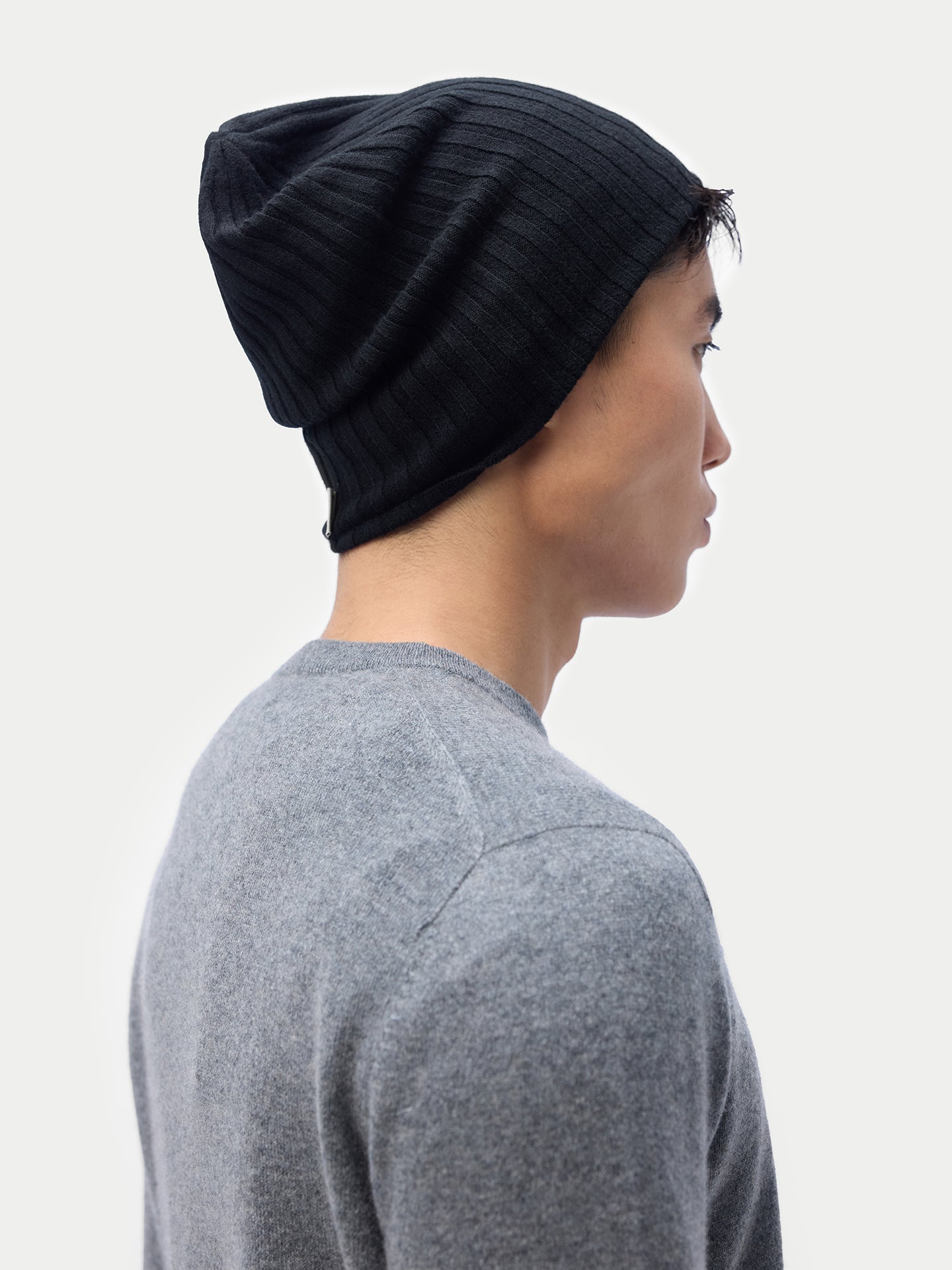 Cashmere Rib Knit Hat