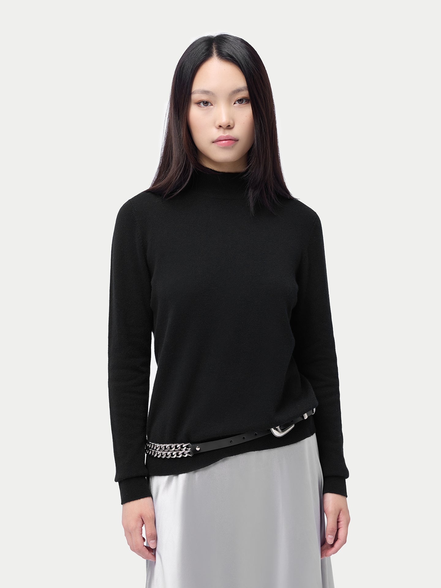 Essential Cashmere Mock Neck Sweater
